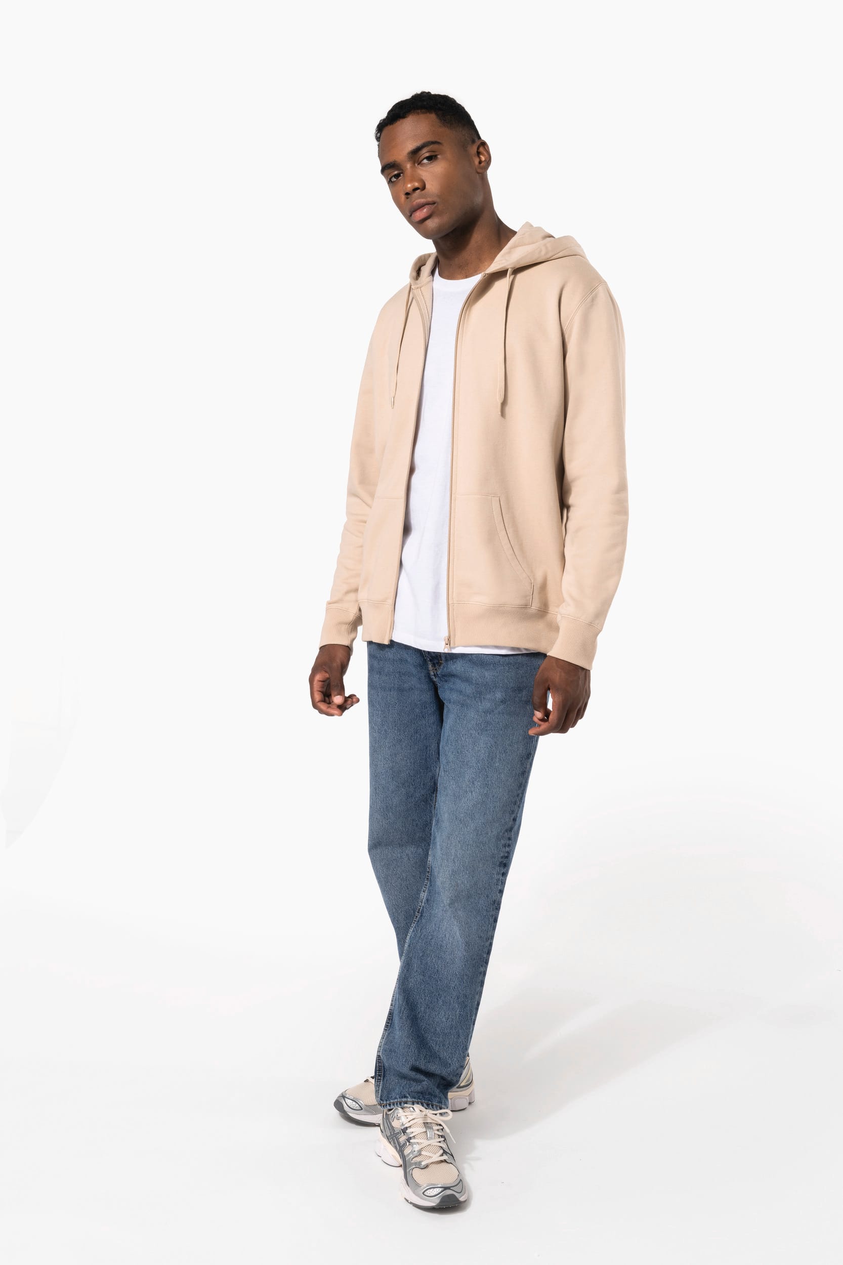 Sweat-shirt recyclé zippé à capuche unisexe - Image 11