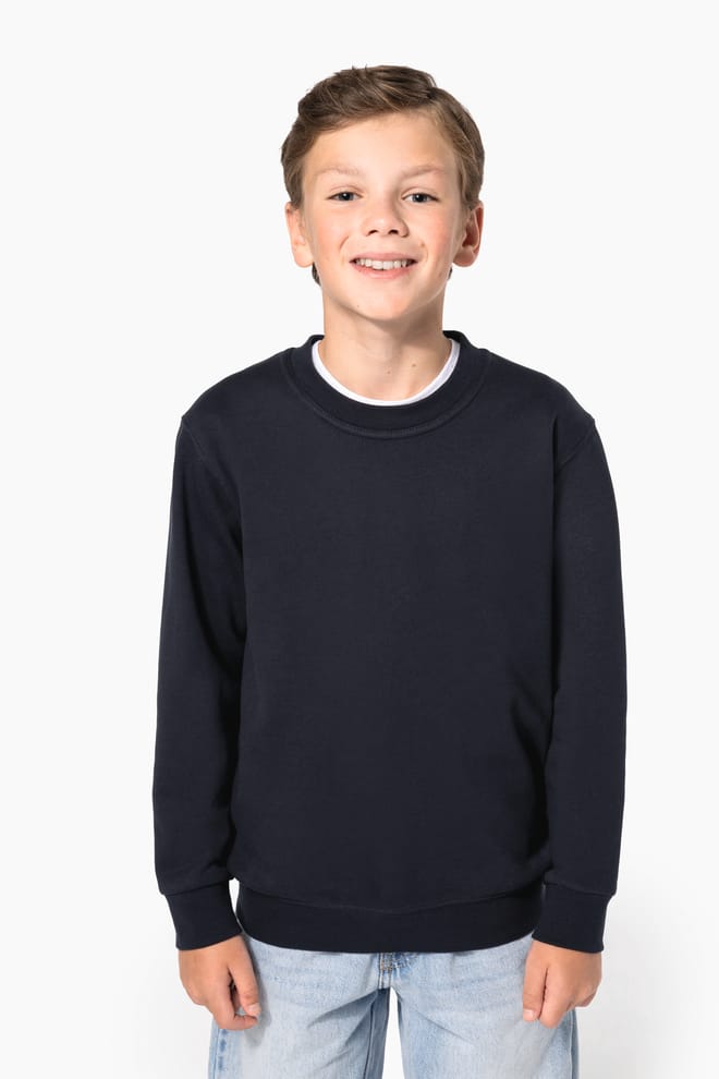 Sudadera reciclada cuello redondo infantil