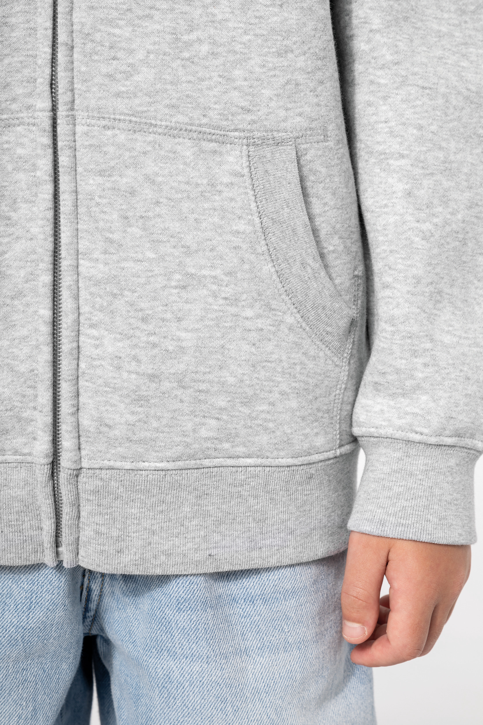 Gerecycled sweatvest met capuchon