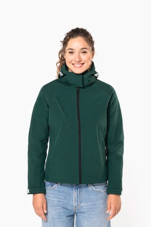 Dames softshell jas met afneembare capuchon