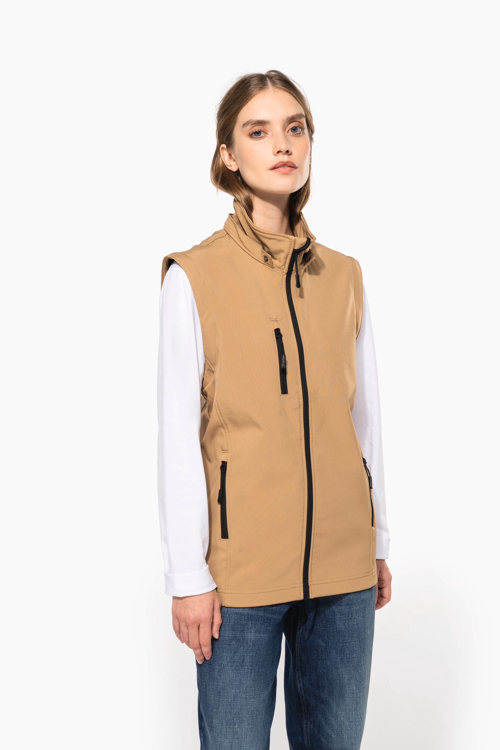 Veste Softshell 3 couches à capuche avec manches amovibles unisexe - Image 12