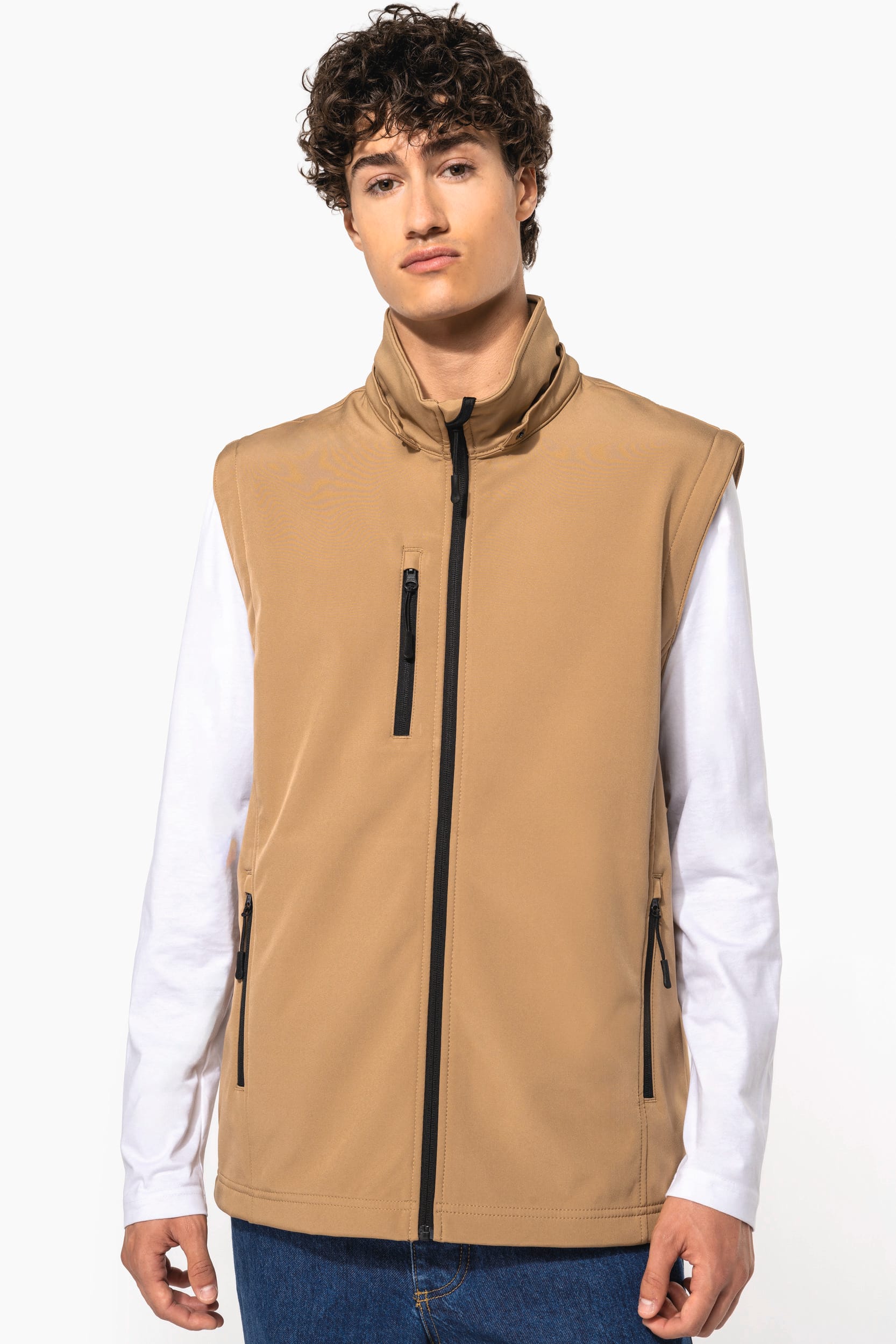 Veste Softshell 3 couches à capuche avec manches amovibles unisexe - Image 4