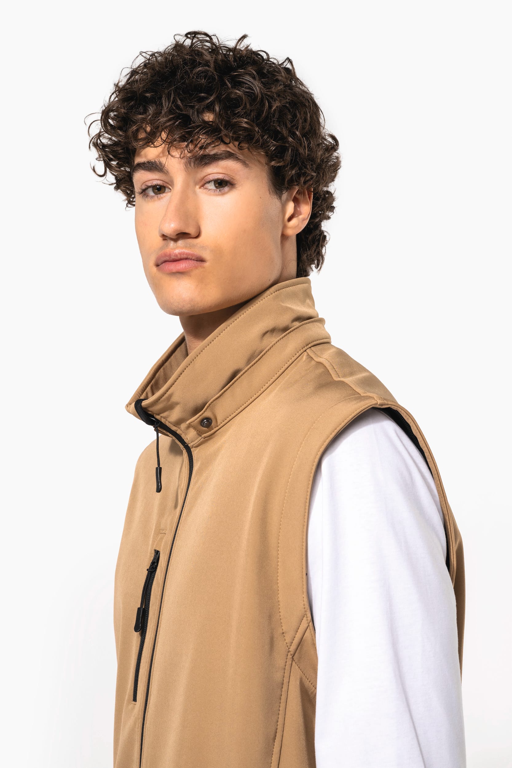 Veste Softshell 3 couches à capuche avec manches amovibles unisexe - Image 9