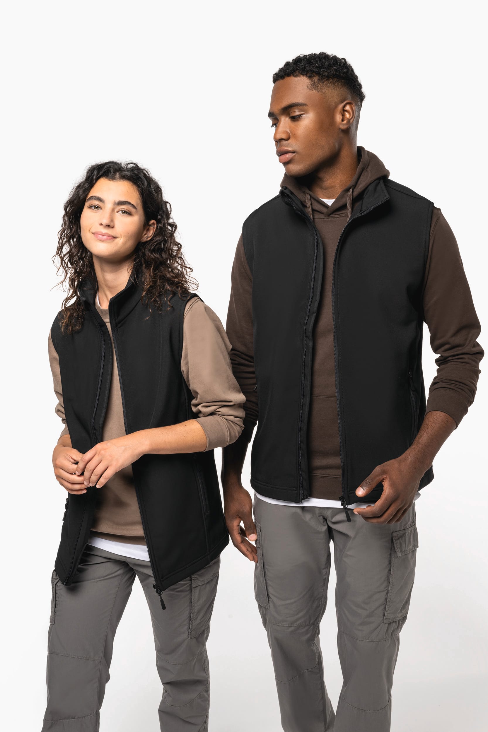 Colete softshell 2 camadas eco-responsável unissexo