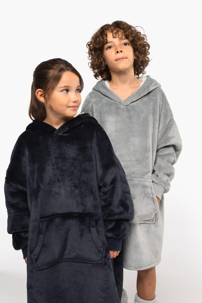 Plaid poncho enfant