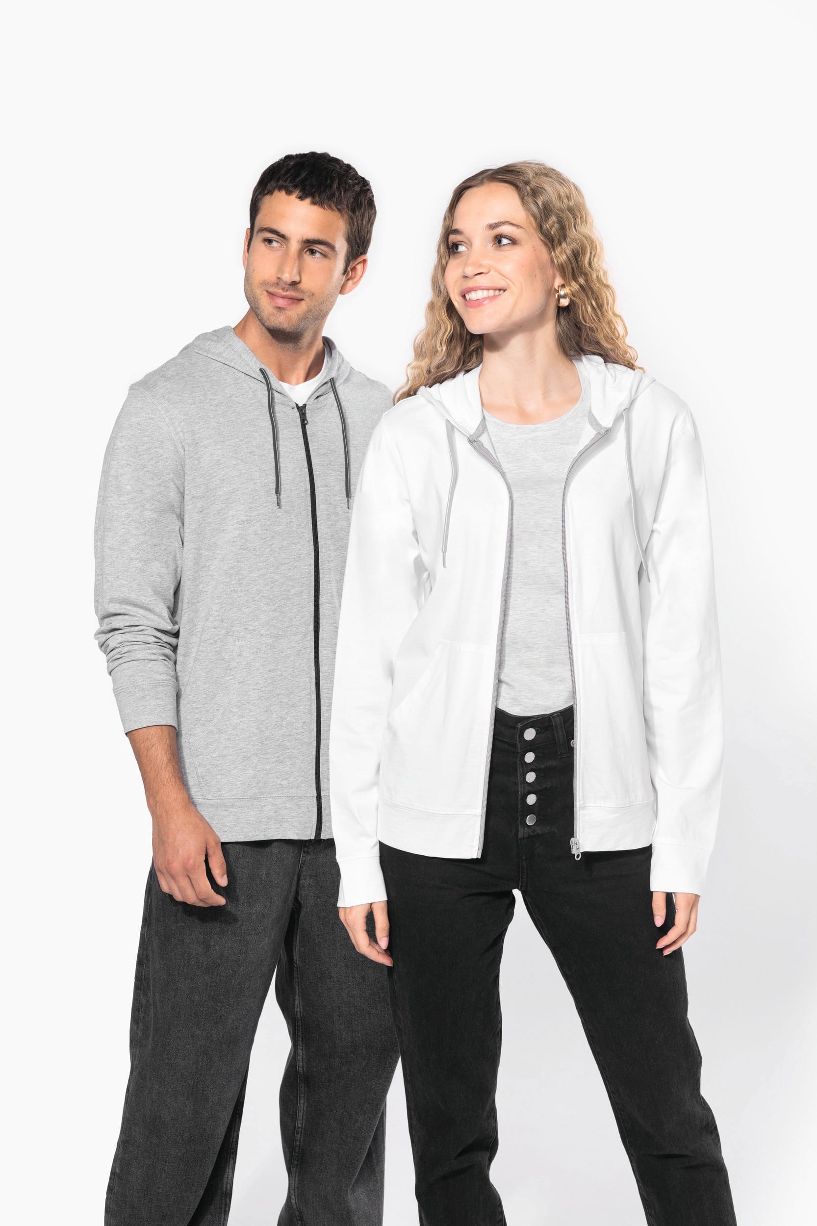 Felpa leggera in cotone con cappuccio - Kariban