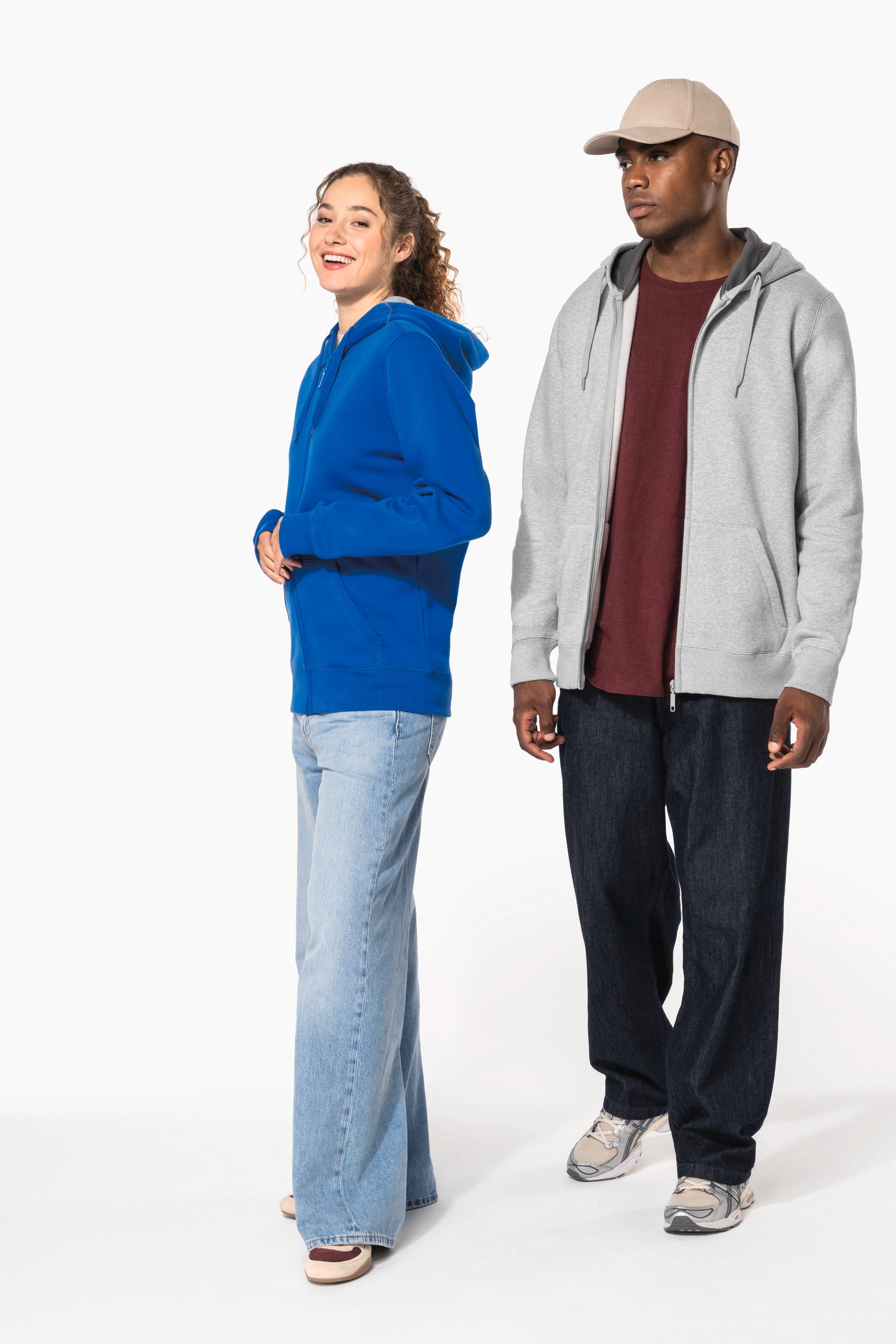 Sweat-shirt zippé capuche unisexe - Image 11