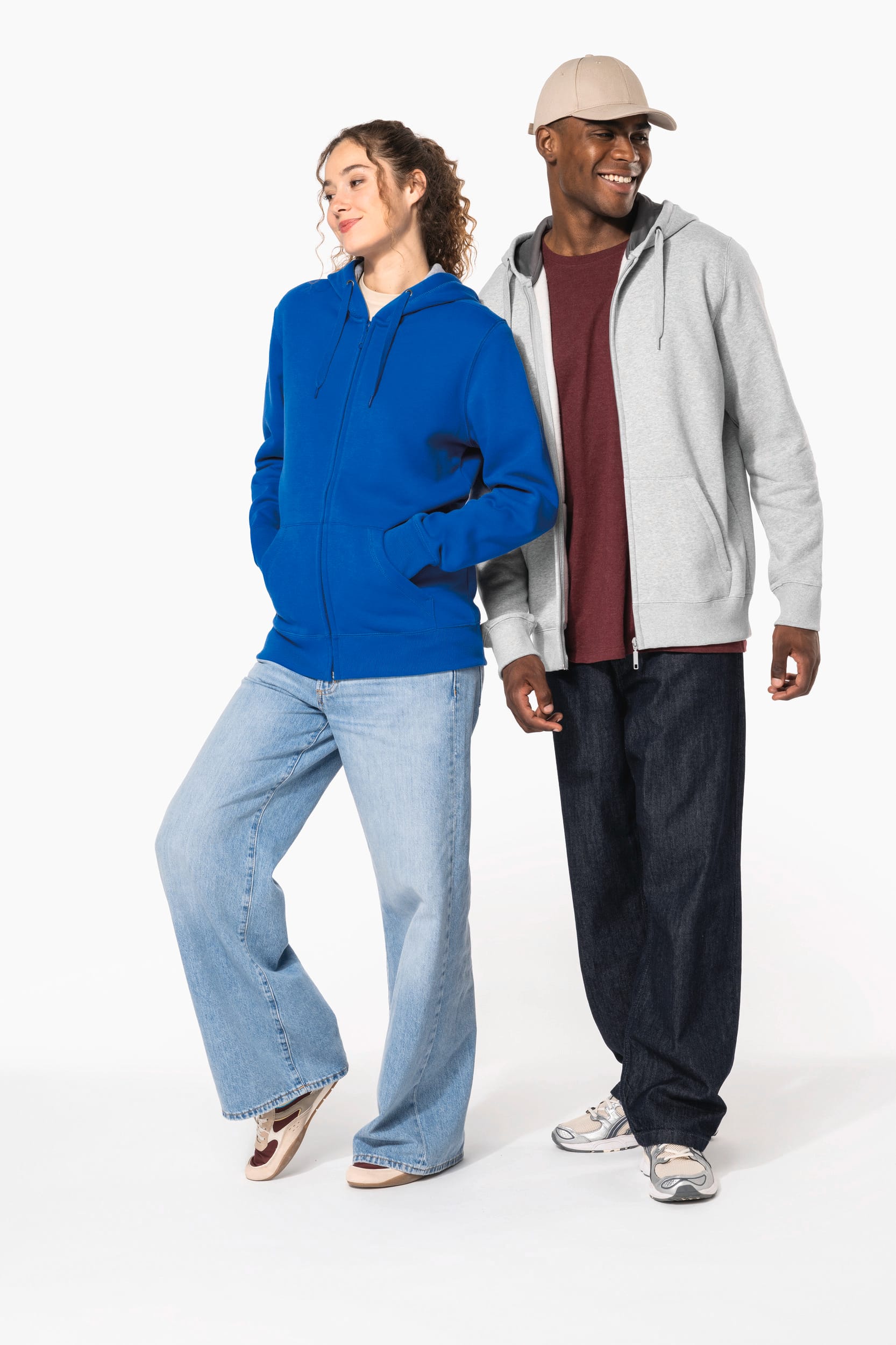 Sweat-shirt zippé capuche unisexe - Image 14