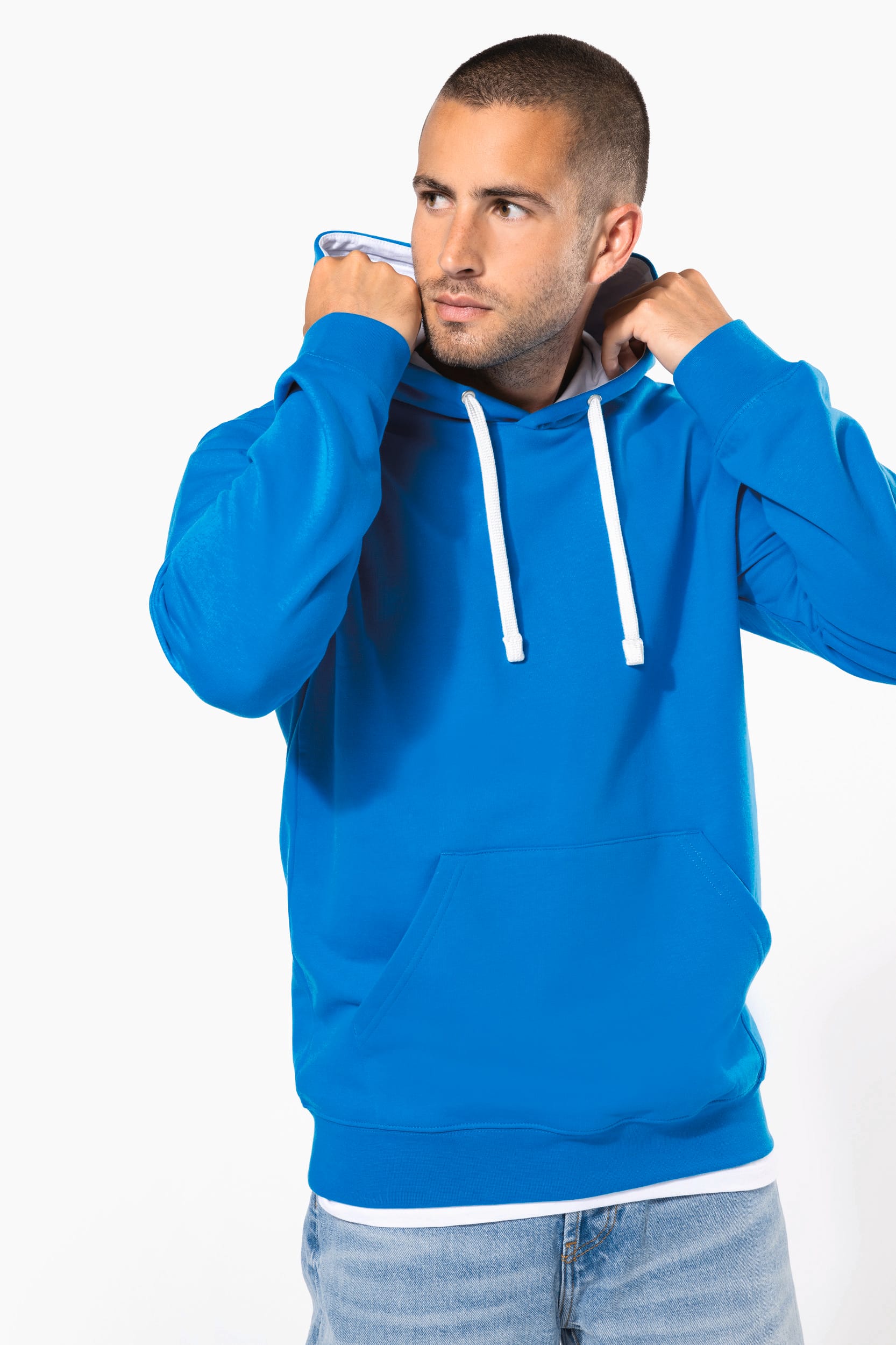Sweat-shirt capuche contrastée homme - Image 8