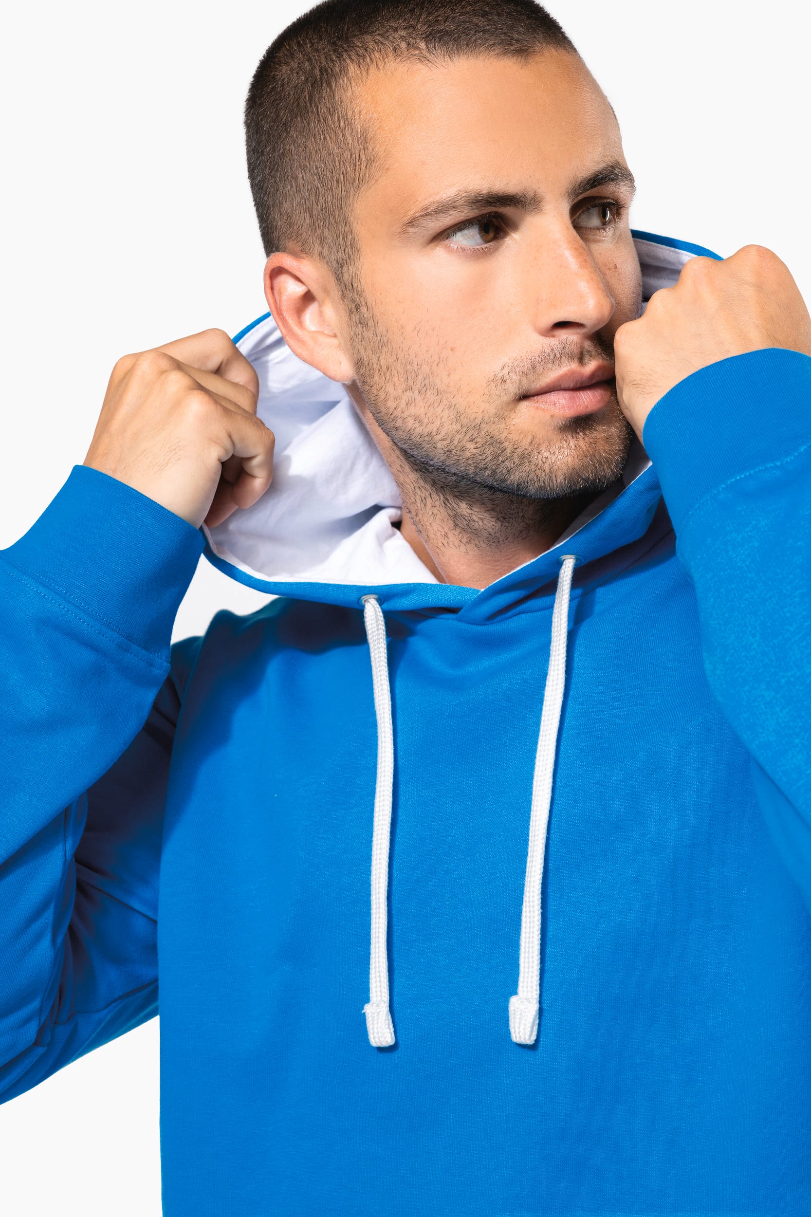 Sweat-shirt capuche contrastée homme - Image 7