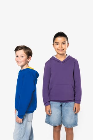 Kinder Sweater met gecontrasteerde capuchon