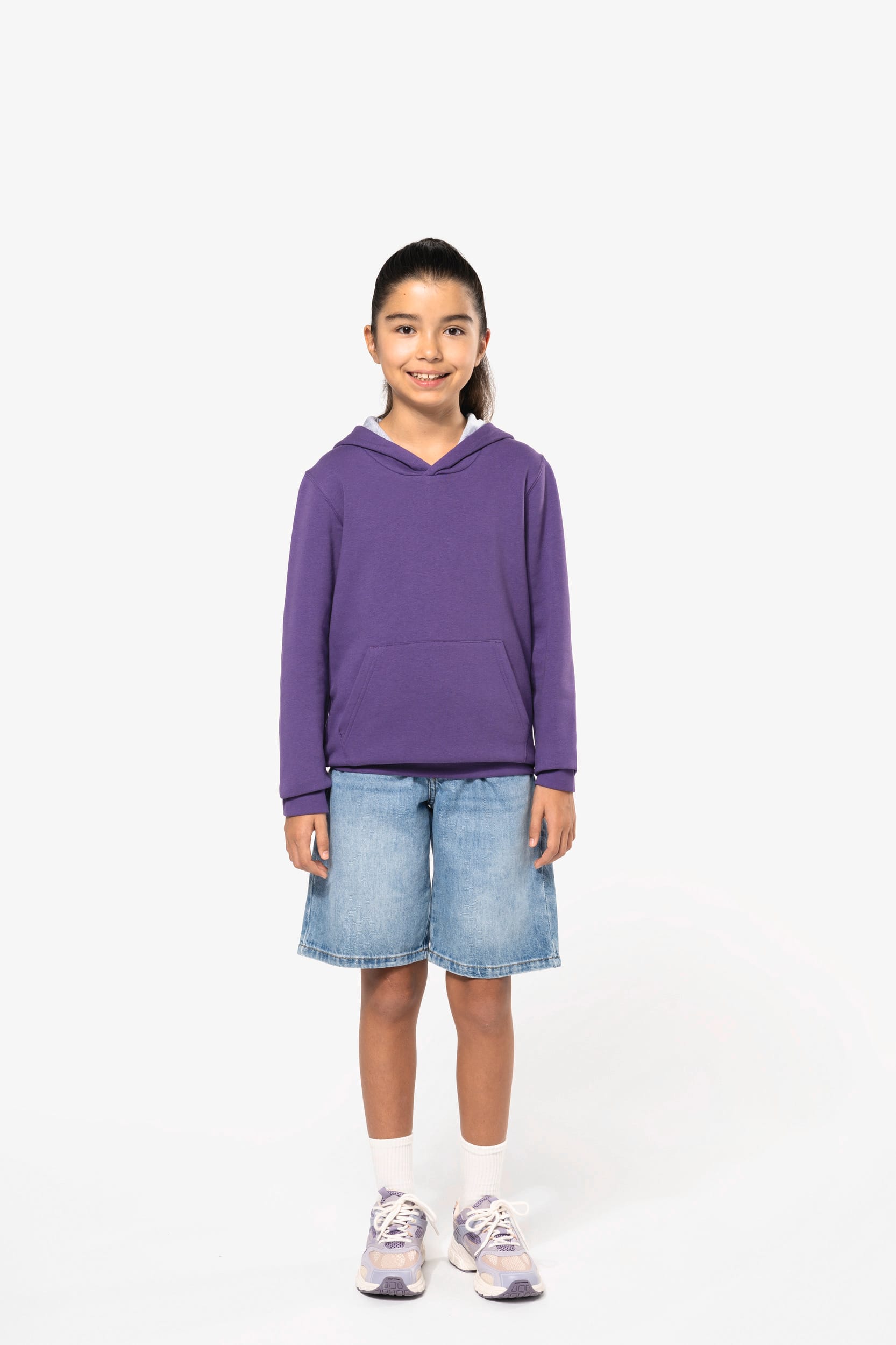 Sweat-shirt capuche contrastée enfant