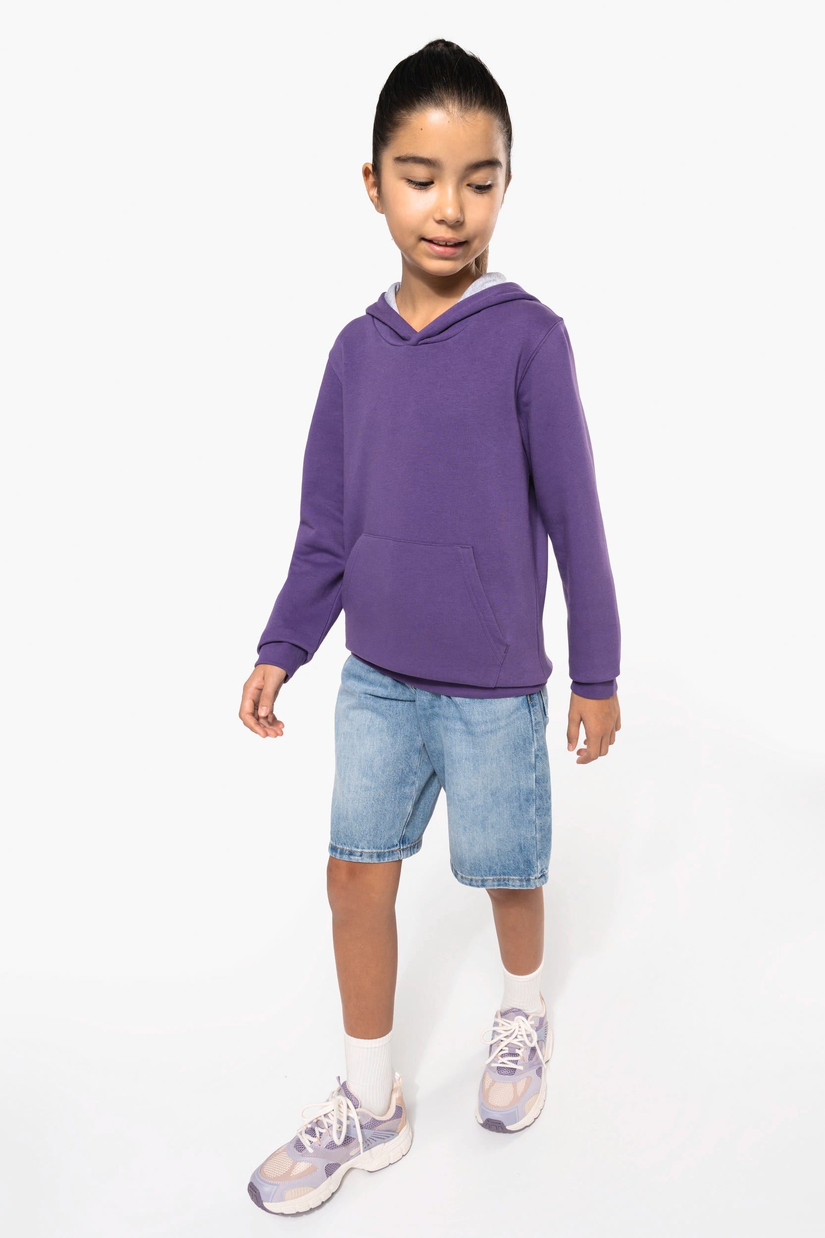 Sweat-shirt capuche contrastée enfant