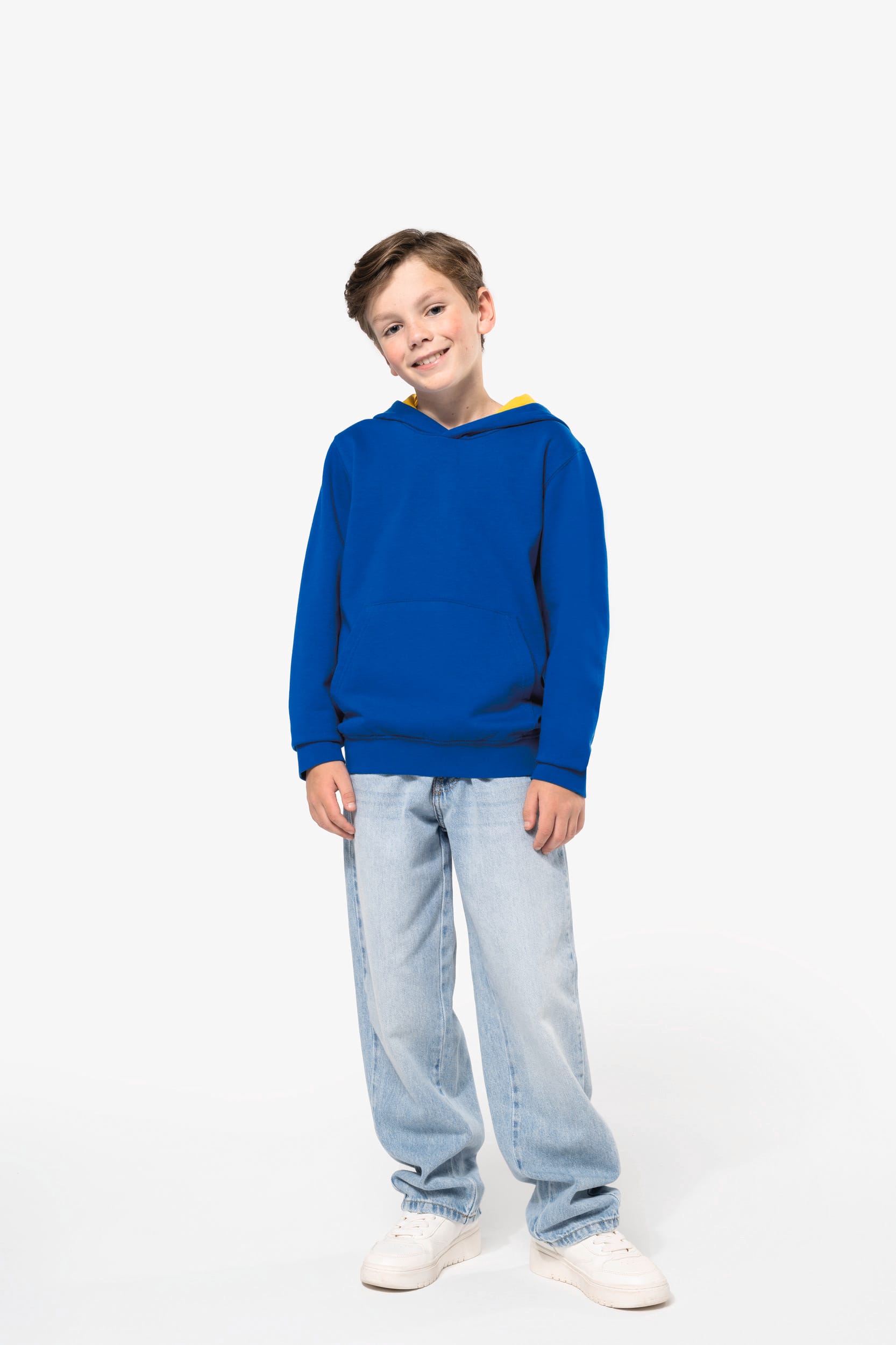 Sweat-shirt capuche contrastée enfant