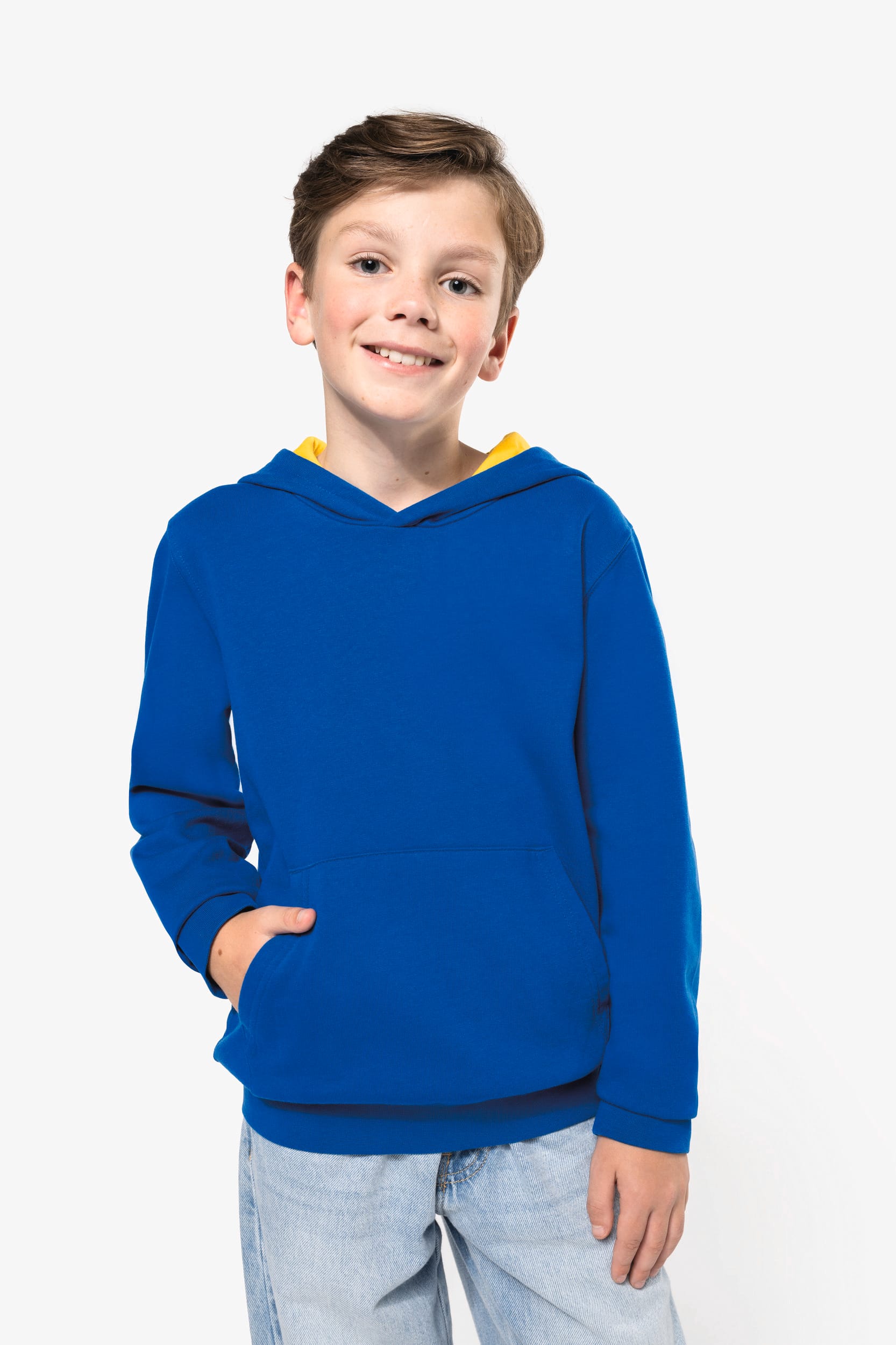 Sweat-shirt capuche contrastée enfant - Image 4