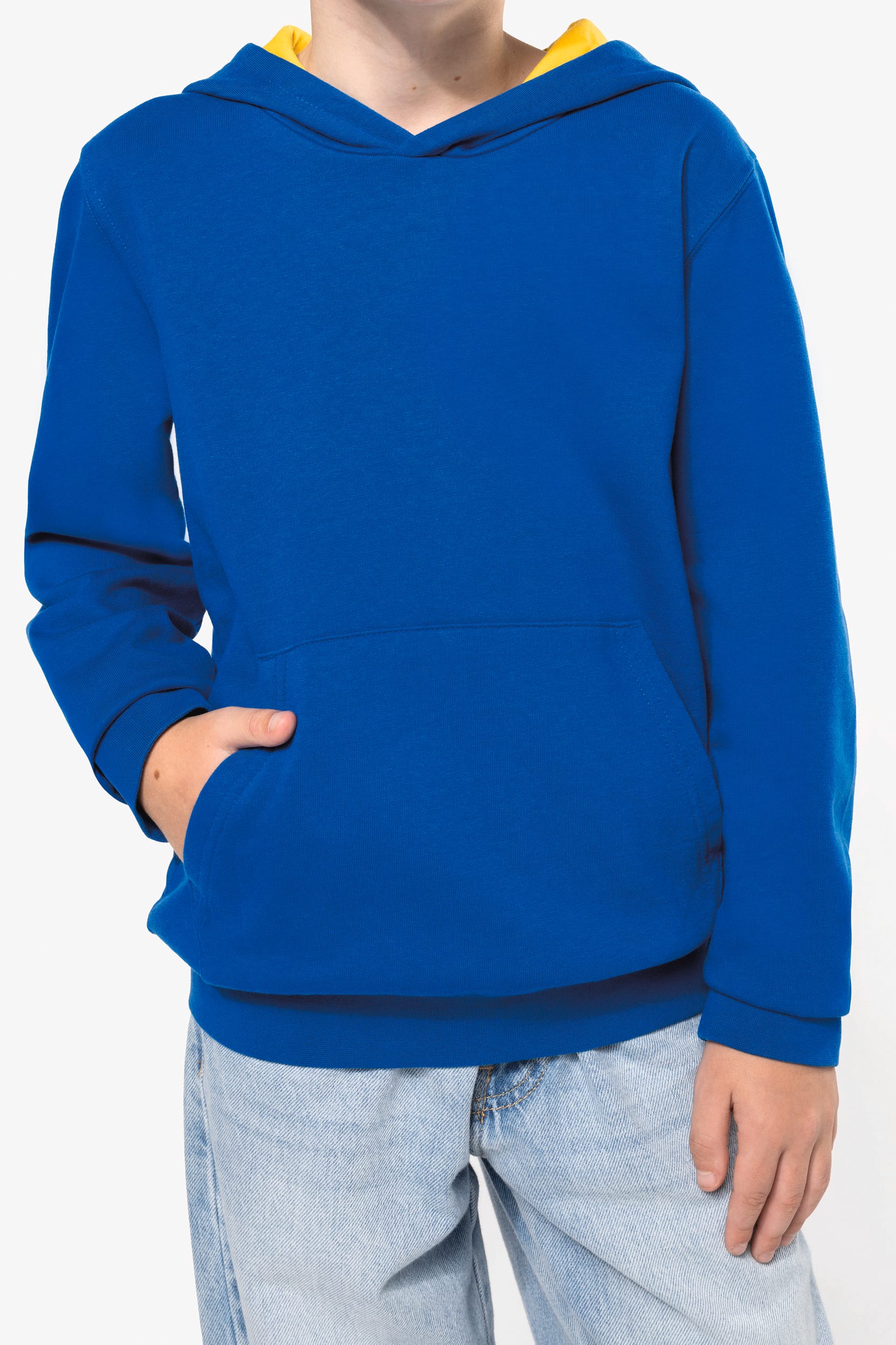 Sweat-shirt capuche contrastée enfant