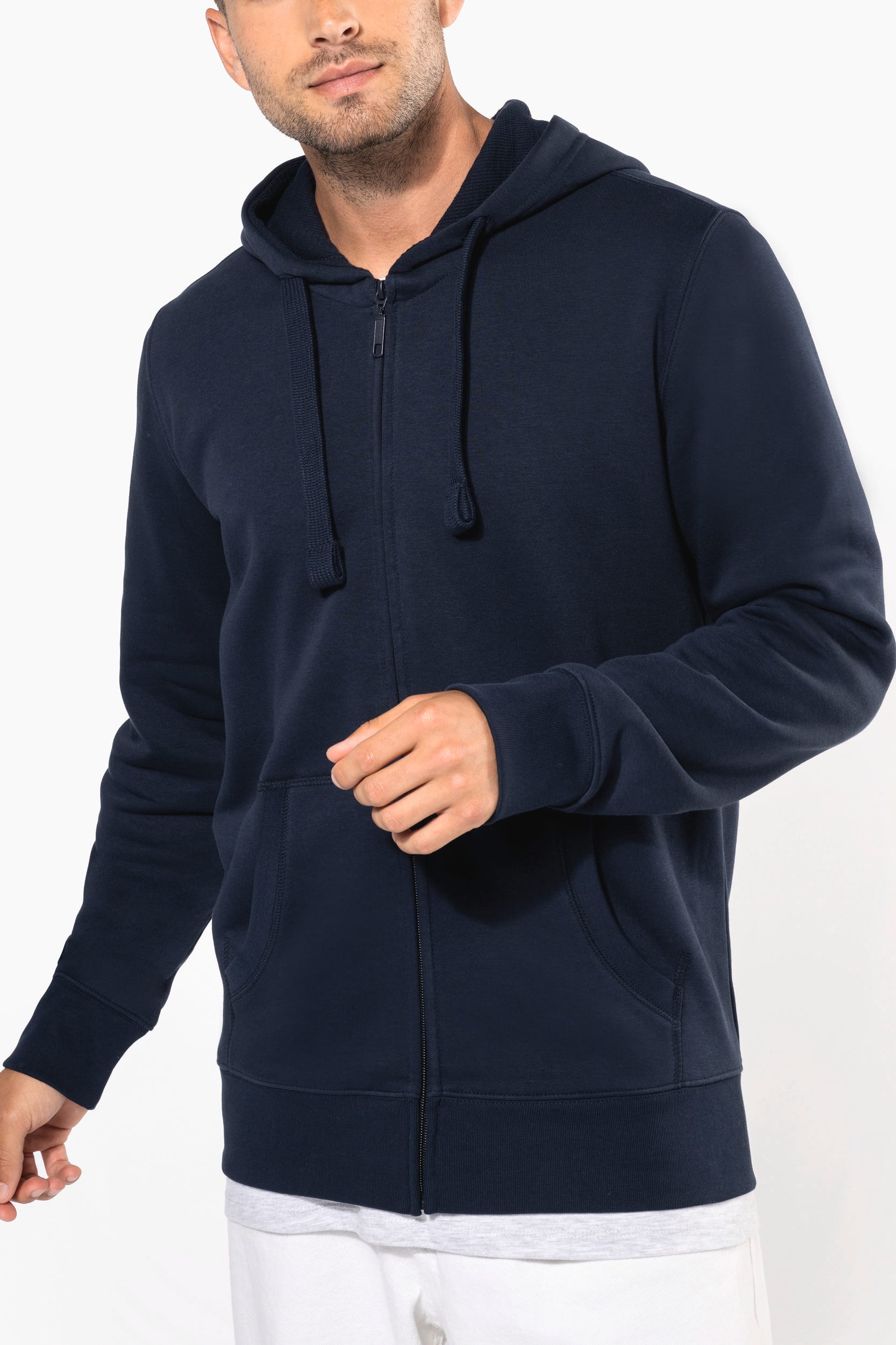 Sweat-shirt zippé capuche homme