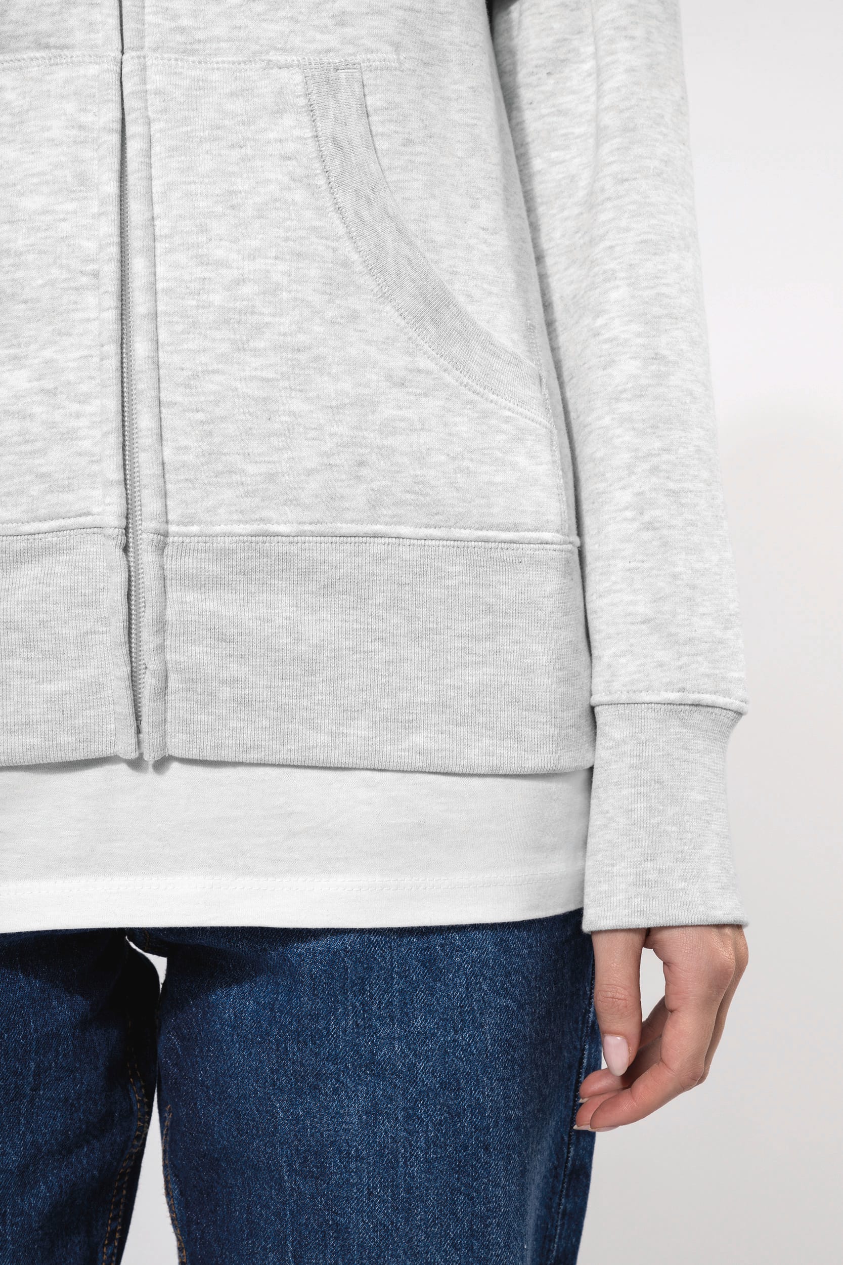 Sweat-shirt zippé capuche femme - Image 4