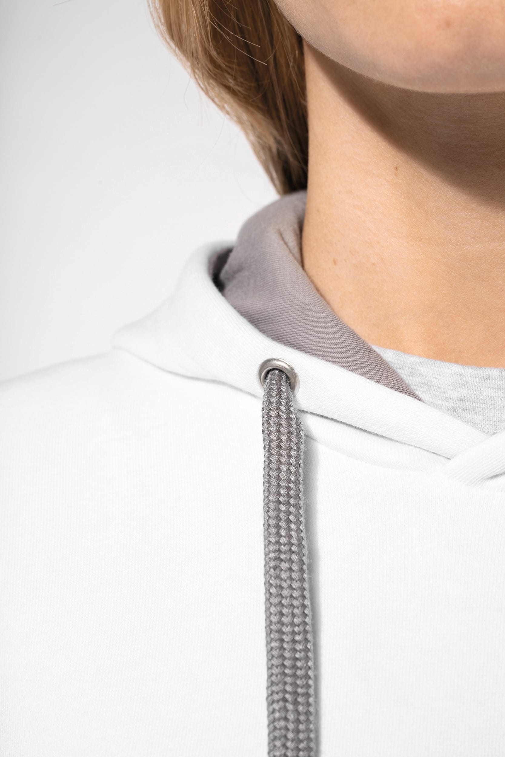 Sweat-shirt capuche contrastée femme - Image 4