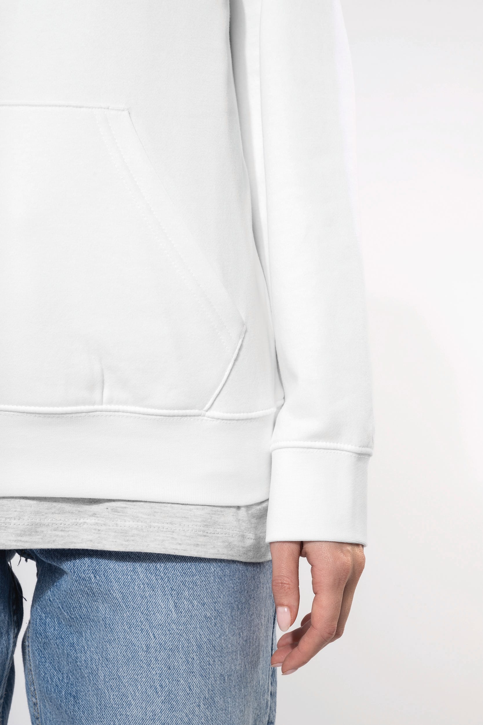 Sweat-shirt capuche contrastée femme - Image 5