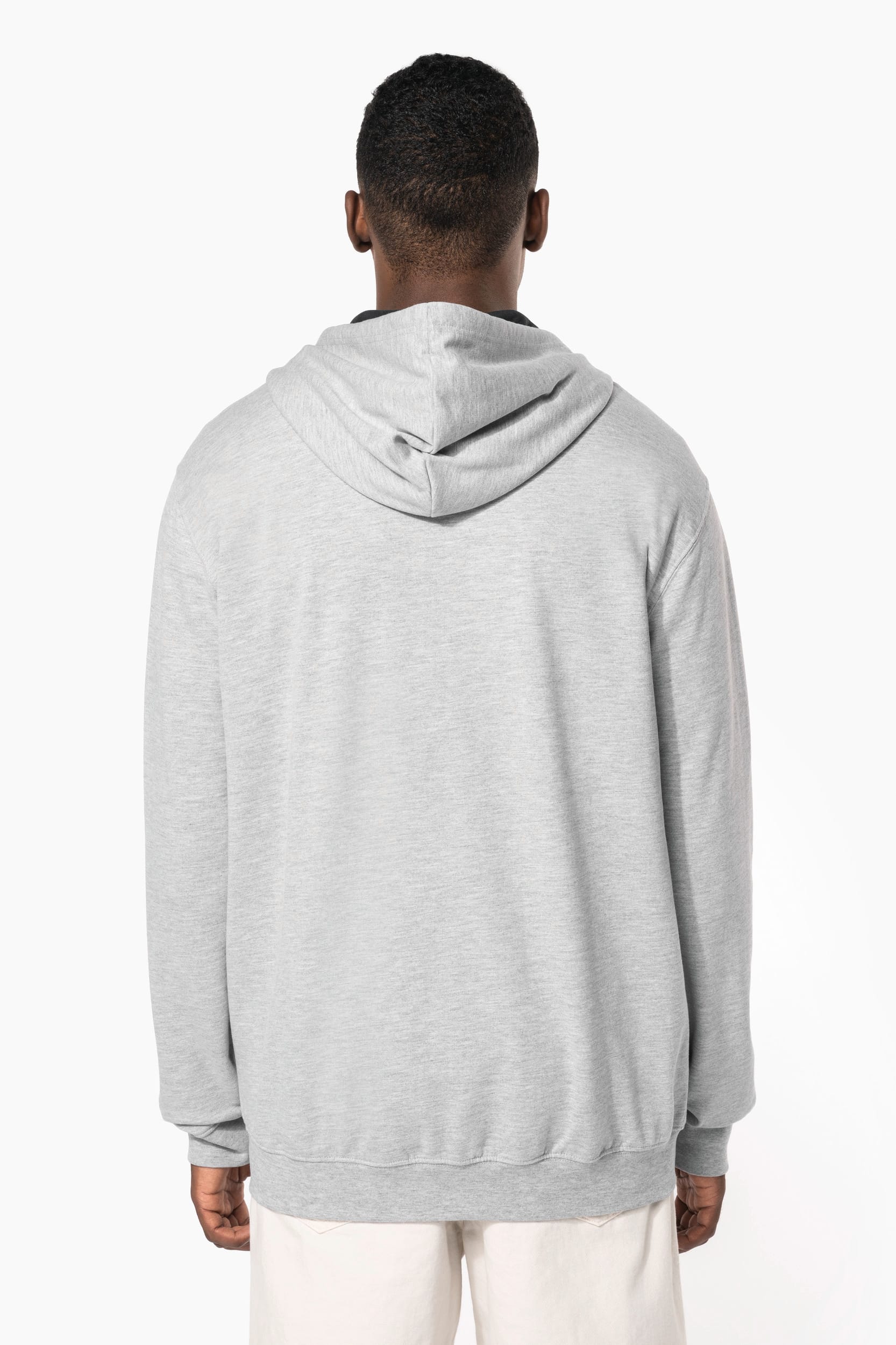 Sweat-shirt zippé capuche contrastée - Image 2