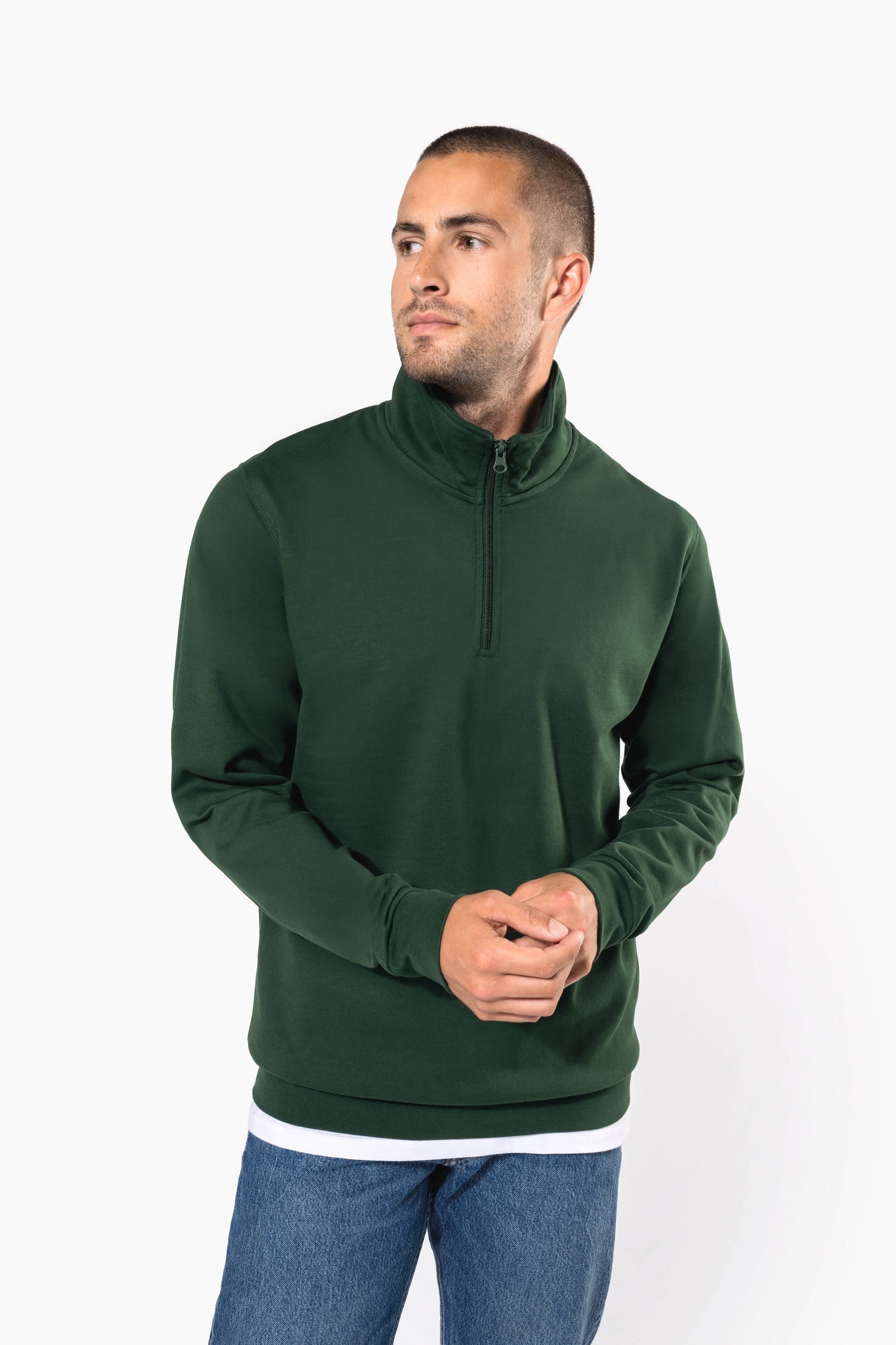 Zip neck sweatshirt