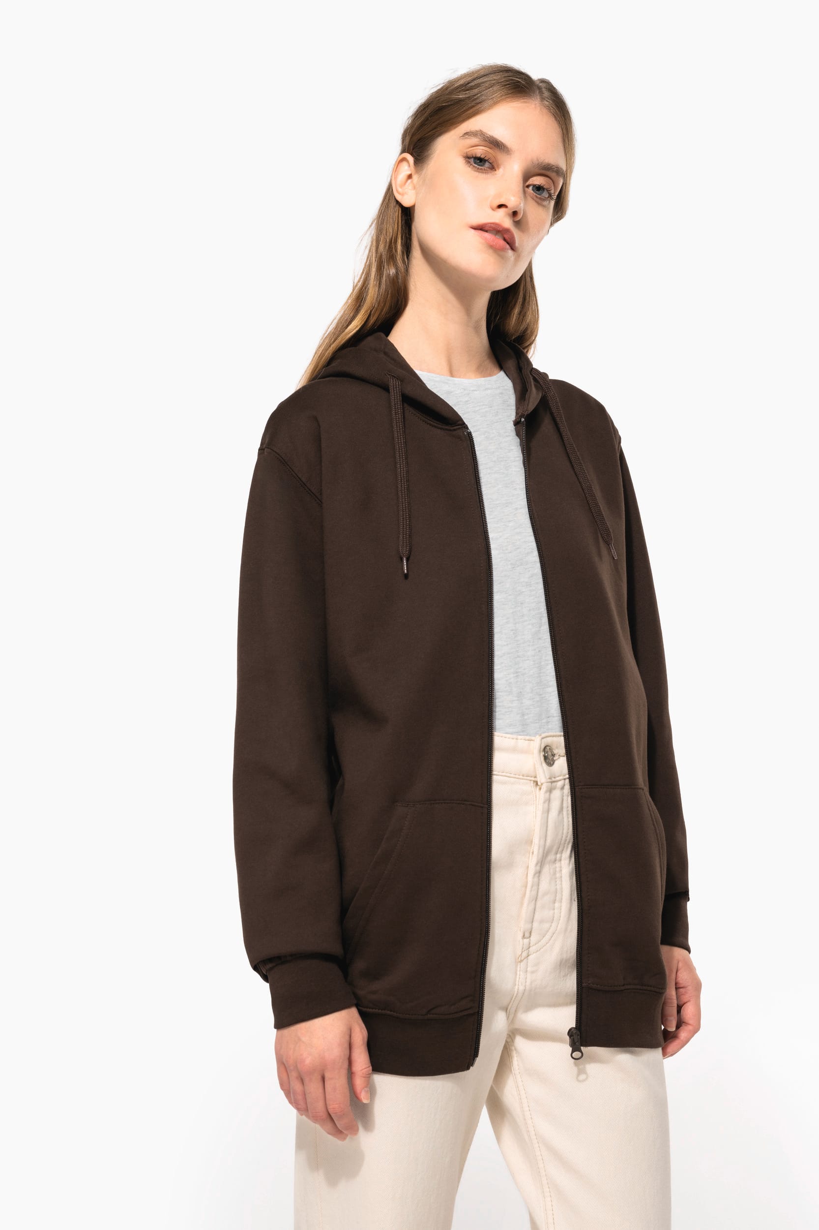 Sweat-shirt zippé capuche unisexe - Image 12