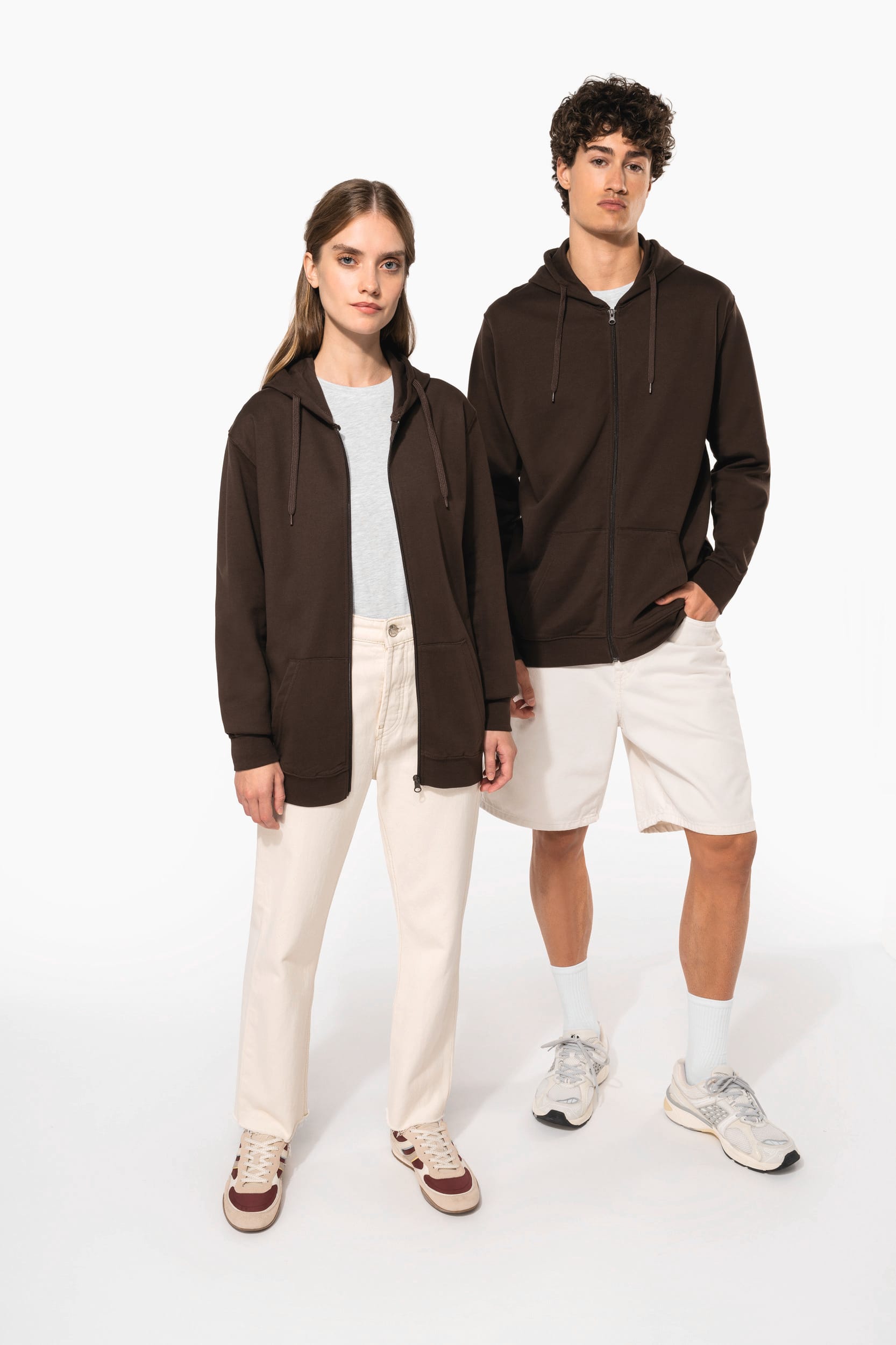 Sweat-shirt zippé capuche unisexe - Image 7