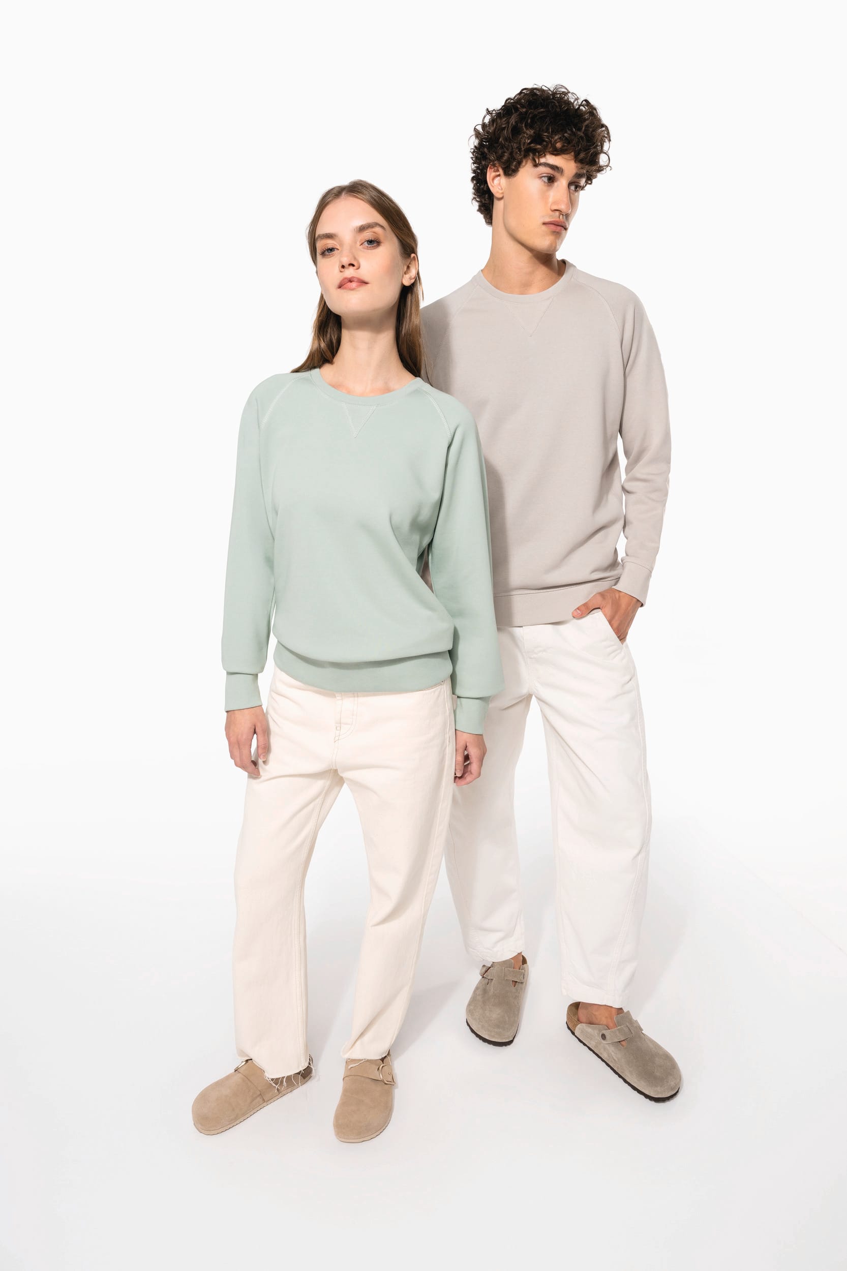 Sweat-shirt Bio col rond manches raglan homme - Image 8