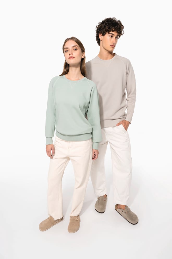 Damessweater BIO ronde hals raglanmouwen