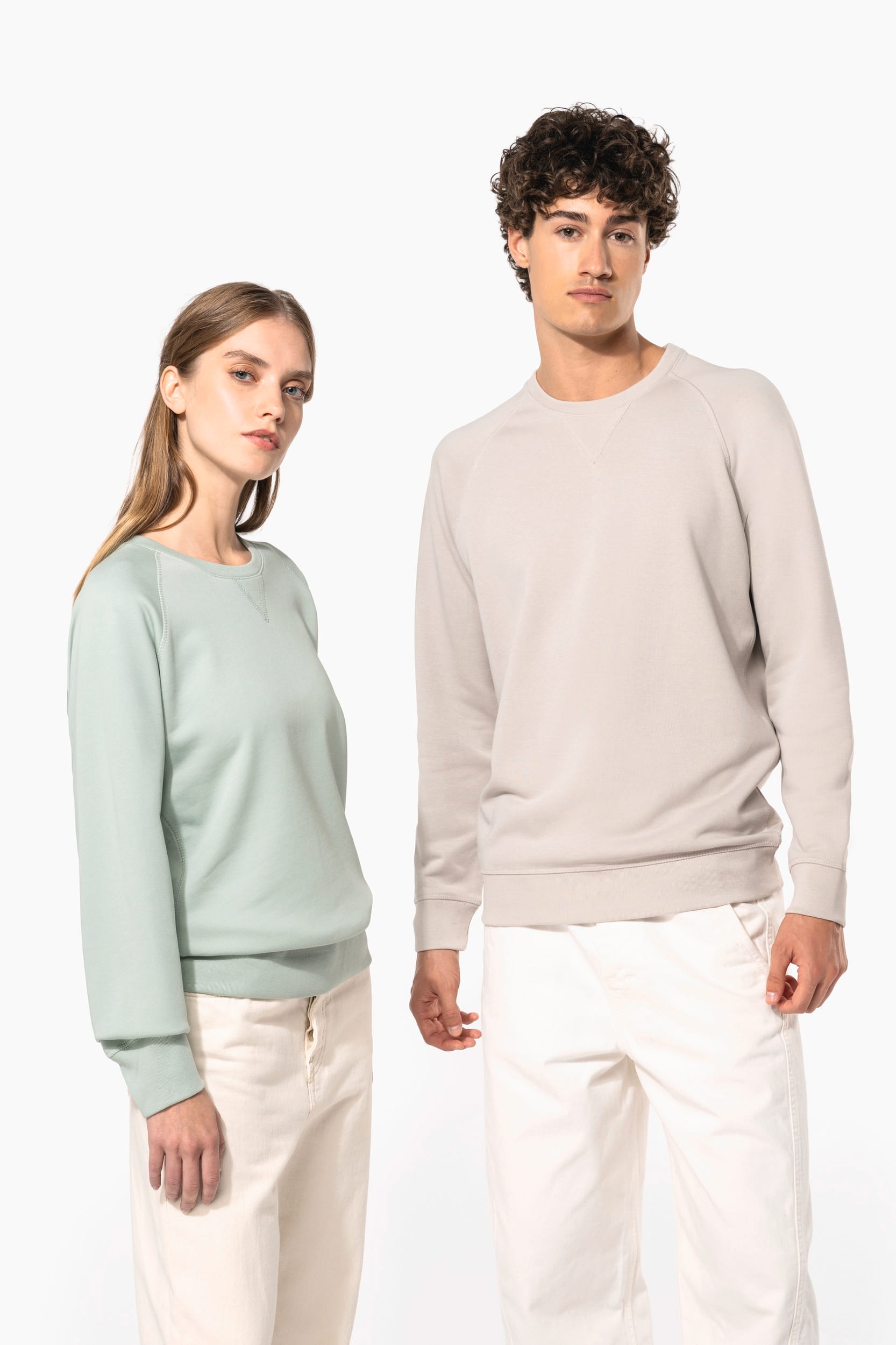 Sweat-shirt Bio col rond manches raglan homme - Image 6