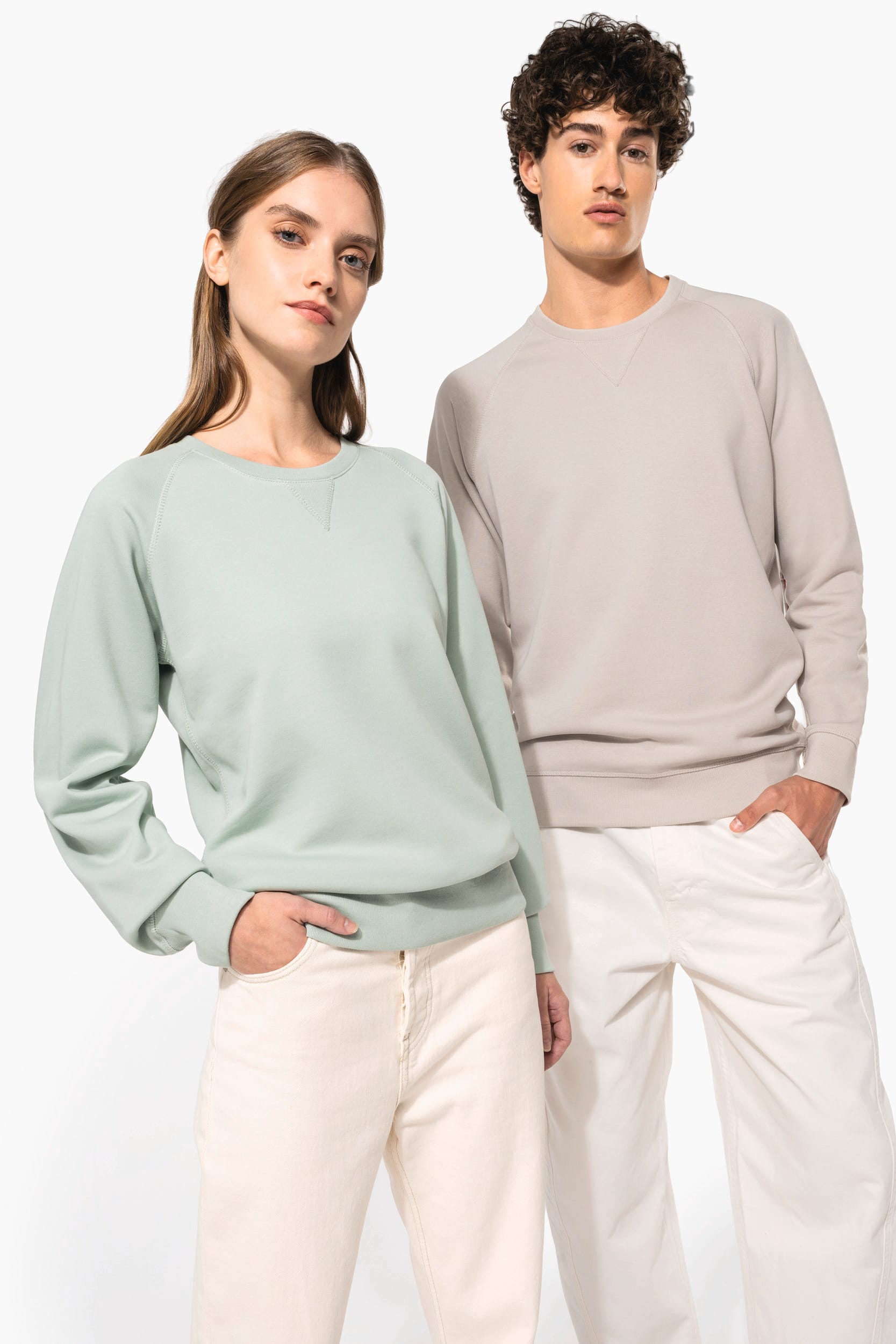 Sweat-shirt Bio col rond manches raglan homme - Image 9