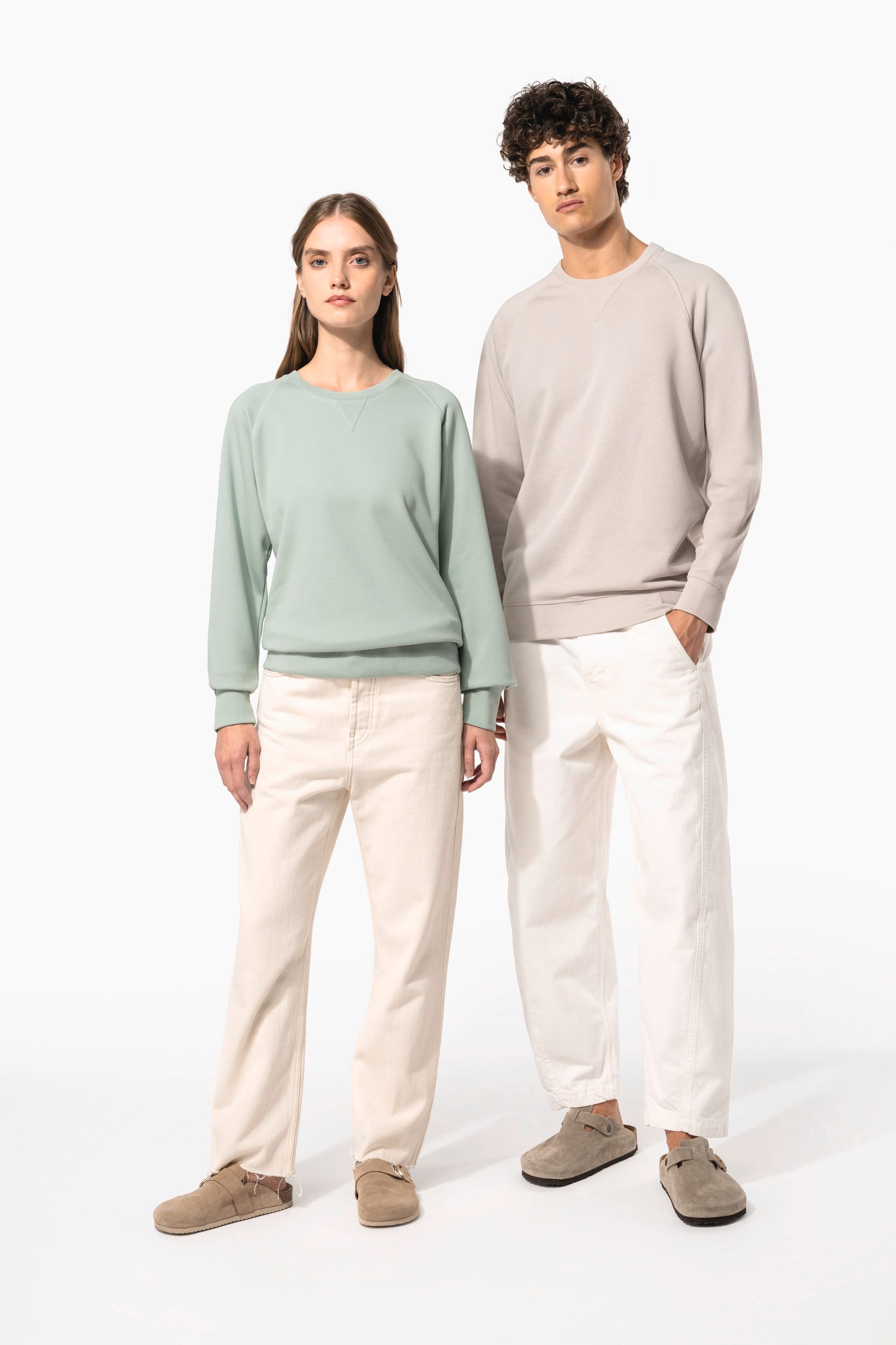 Sweat-shirt Bio col rond manches raglan homme - Image 10