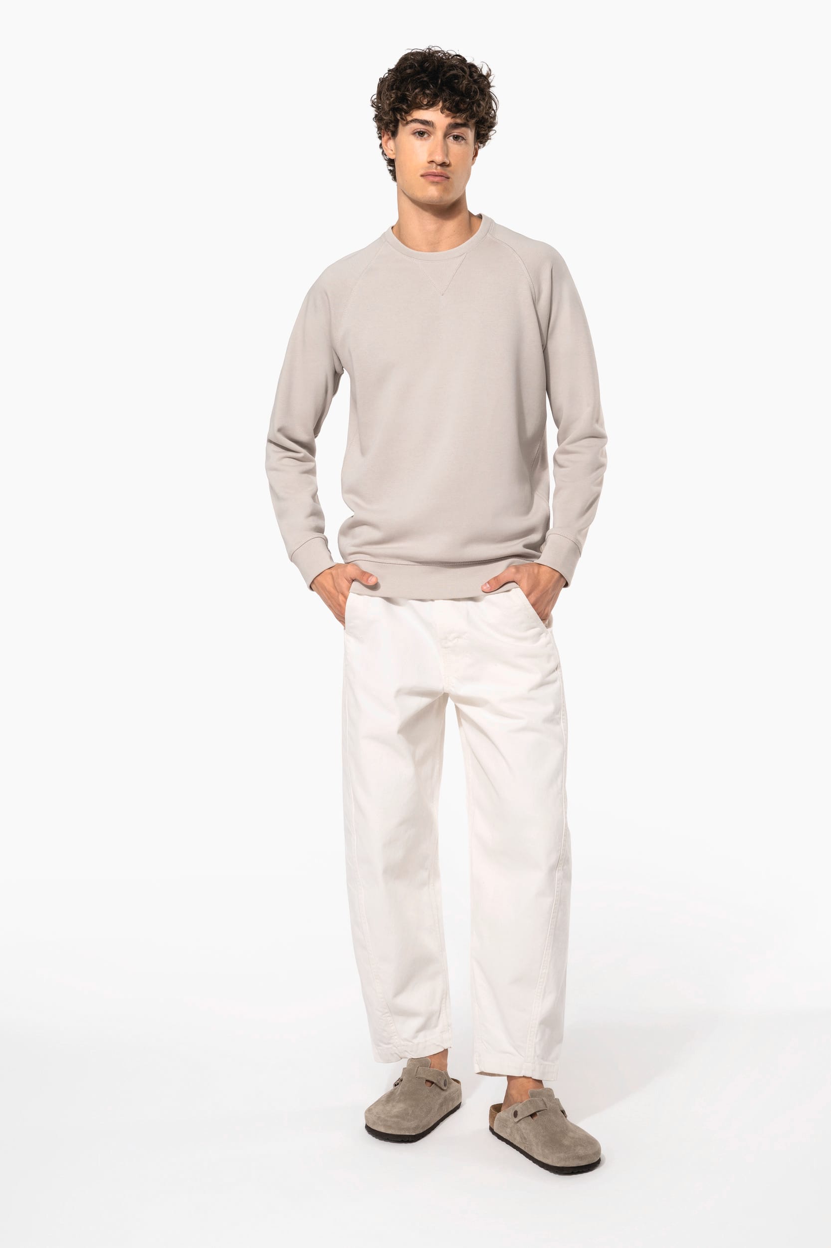 Sweat-shirt Bio col rond manches raglan homme - Image 12