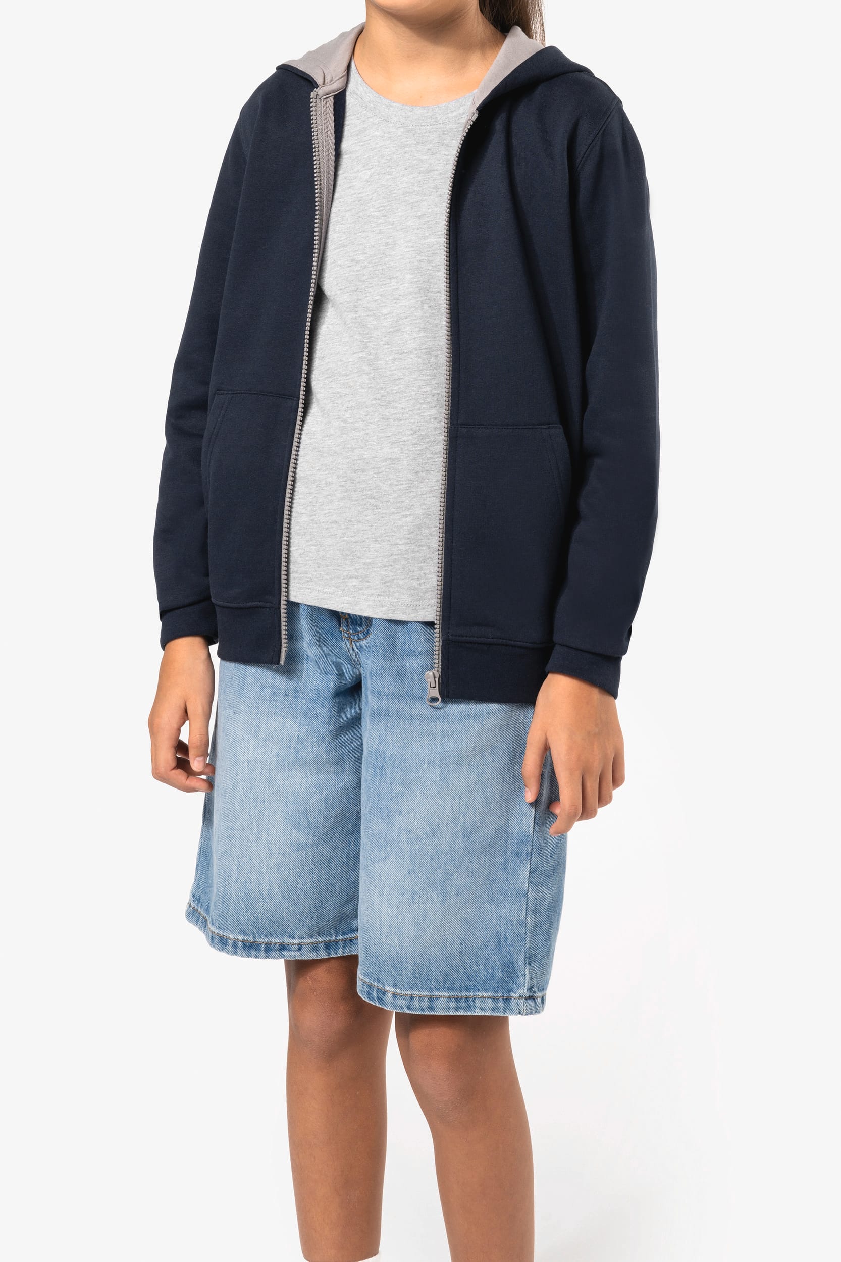 Sweat-shirt zippé capuche enfant