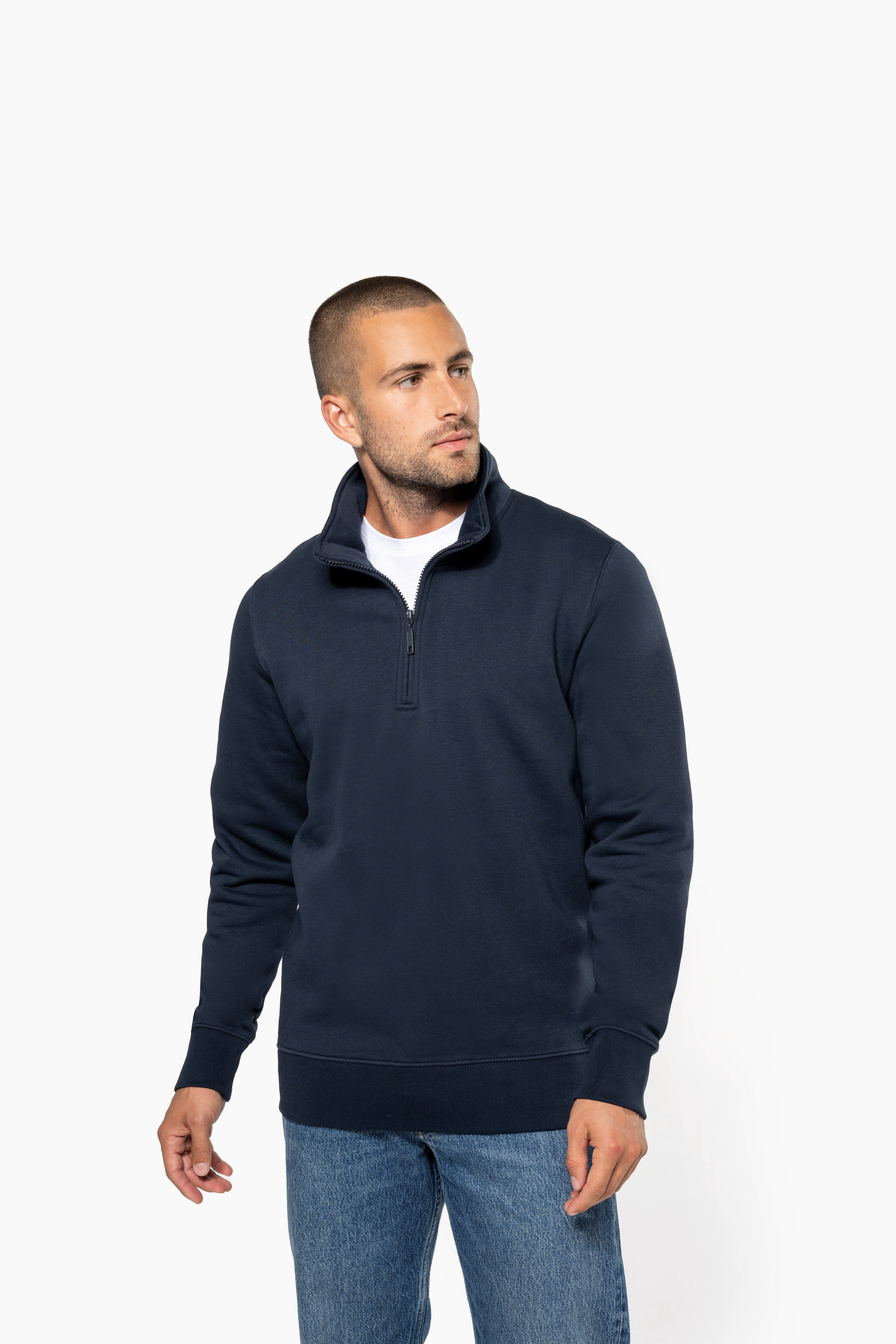 Sweater met ritskraag