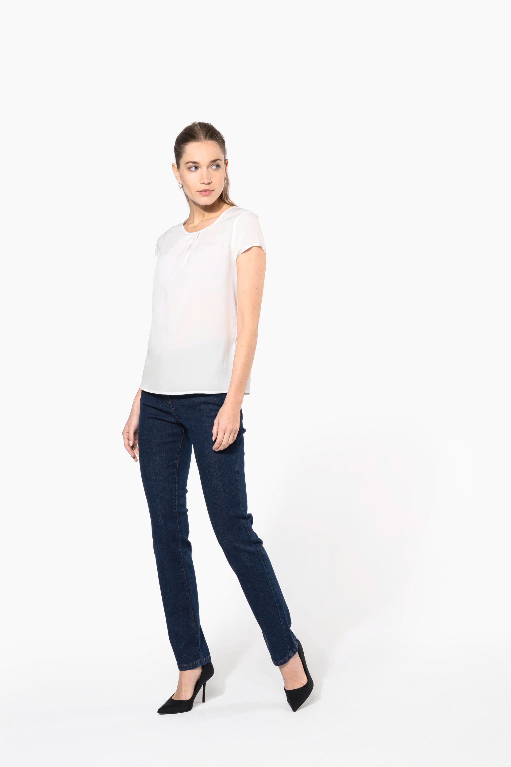 Blouse crêpe manches courtes femme - Image 6