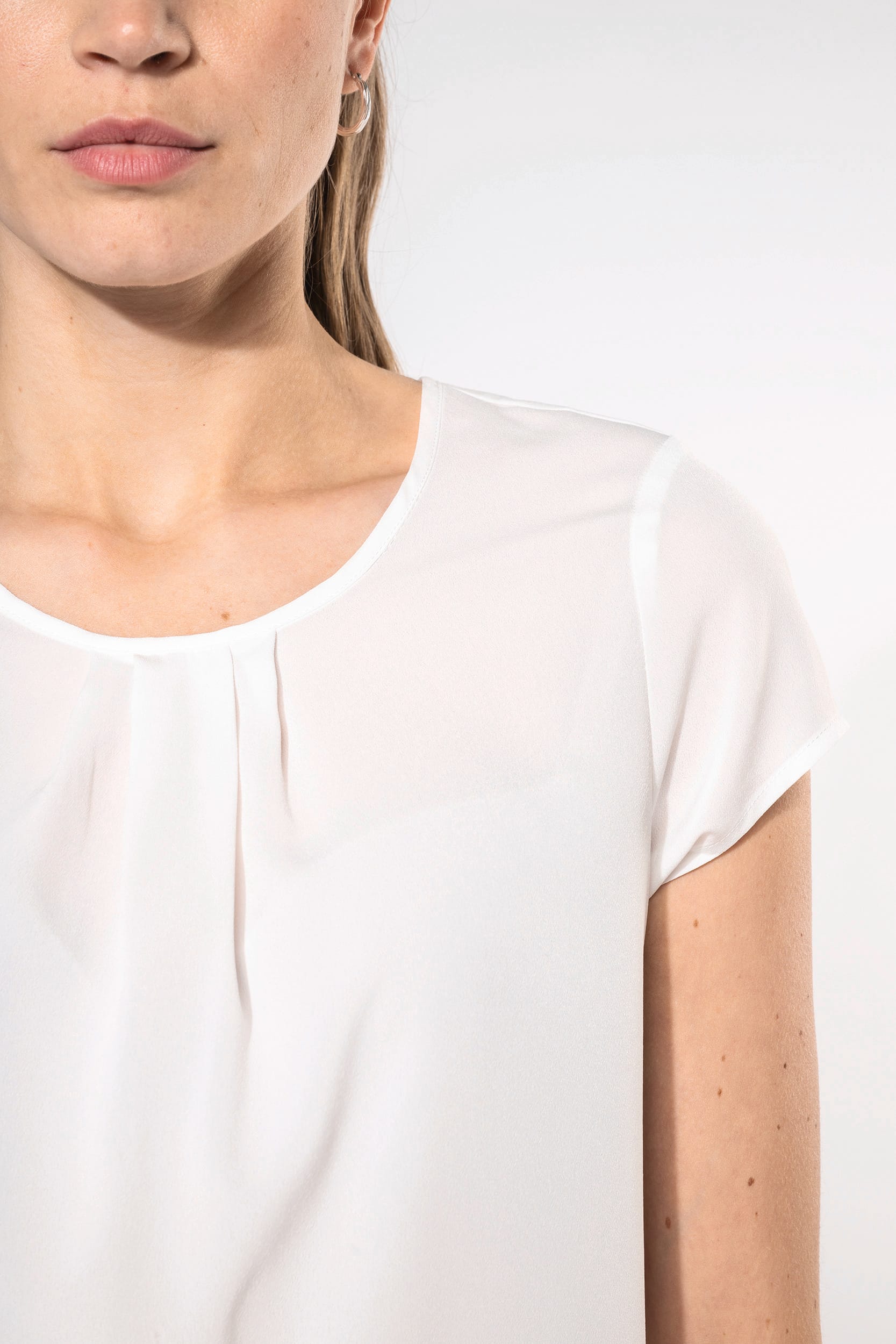 Blouse crêpe manches courtes femme - Image 7