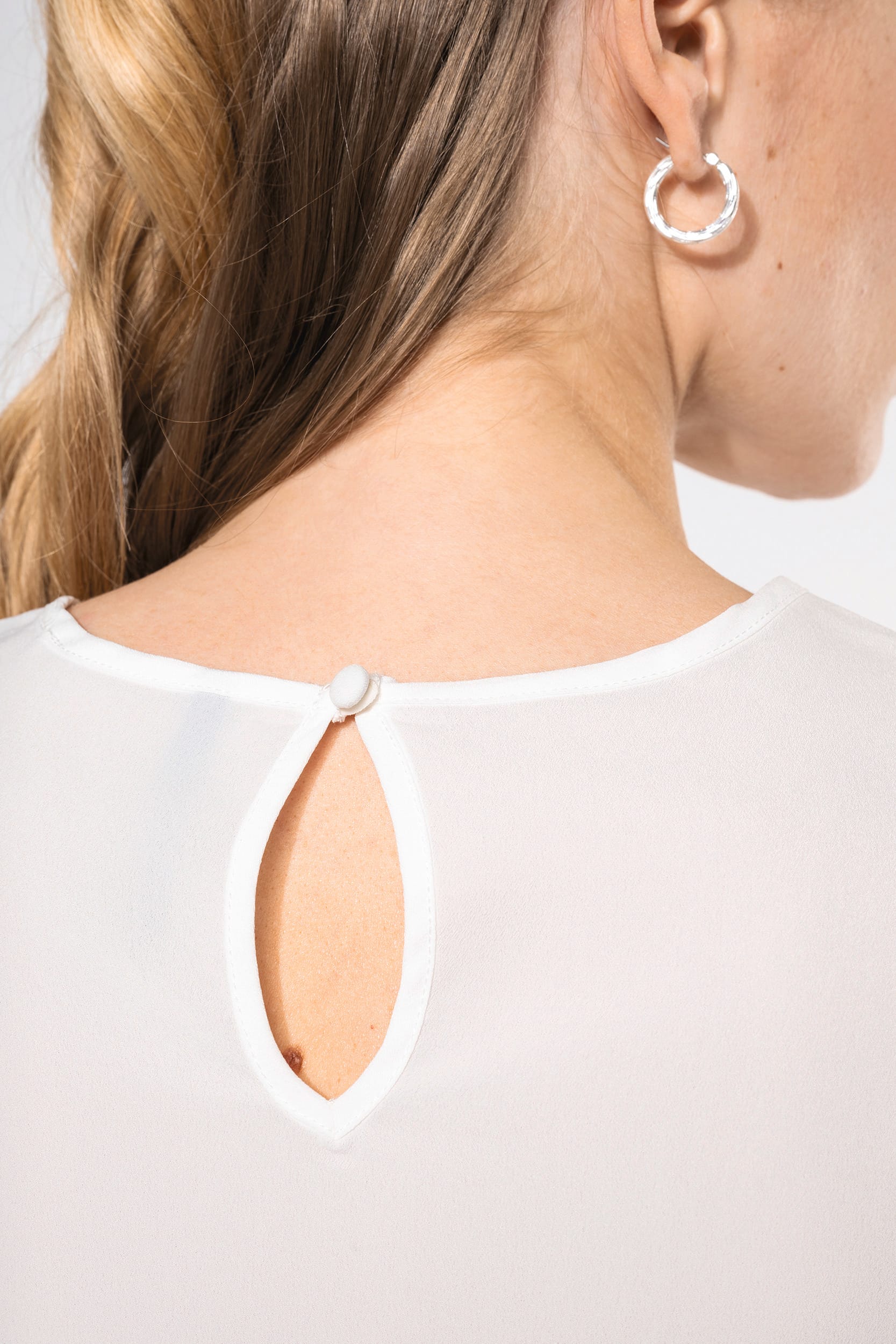 Blouse crêpe manches courtes femme - Image 5