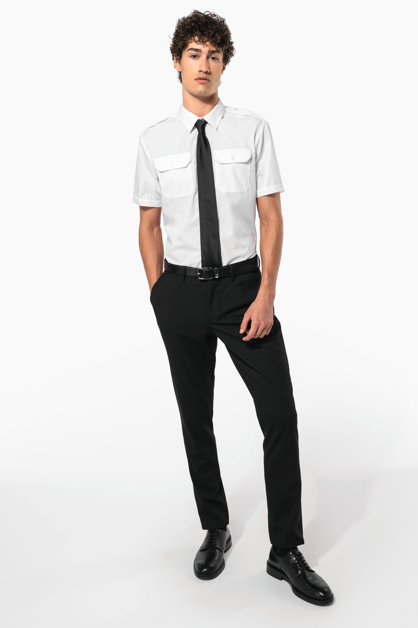 Chemise pilote manches courtes homme - Image 8