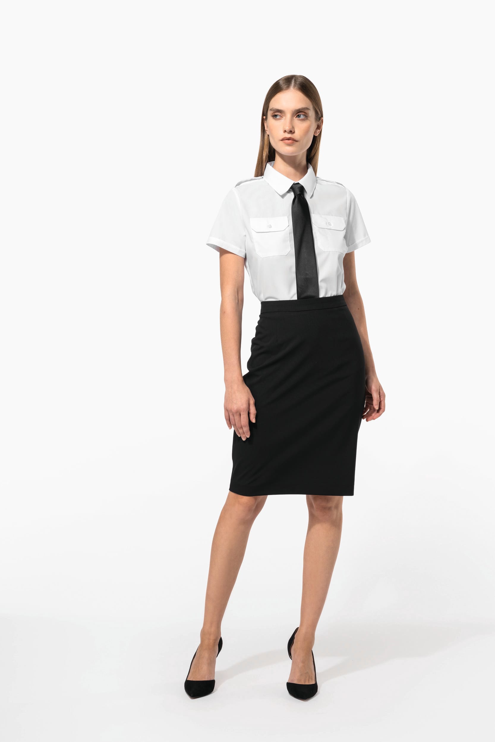 Chemise pilote manches courtes femme - Image 8