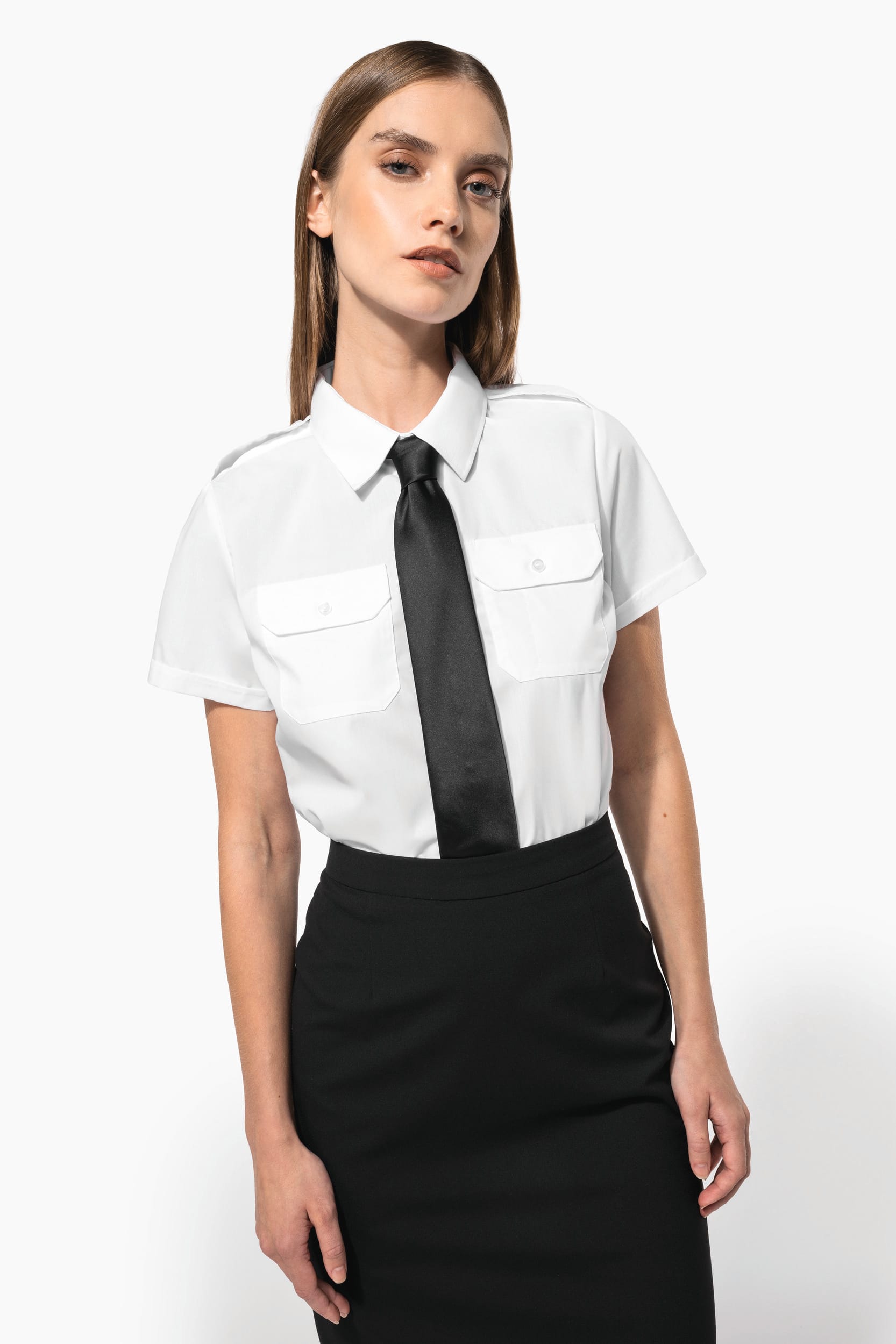 Chemise pilote manches courtes femme - Image 1