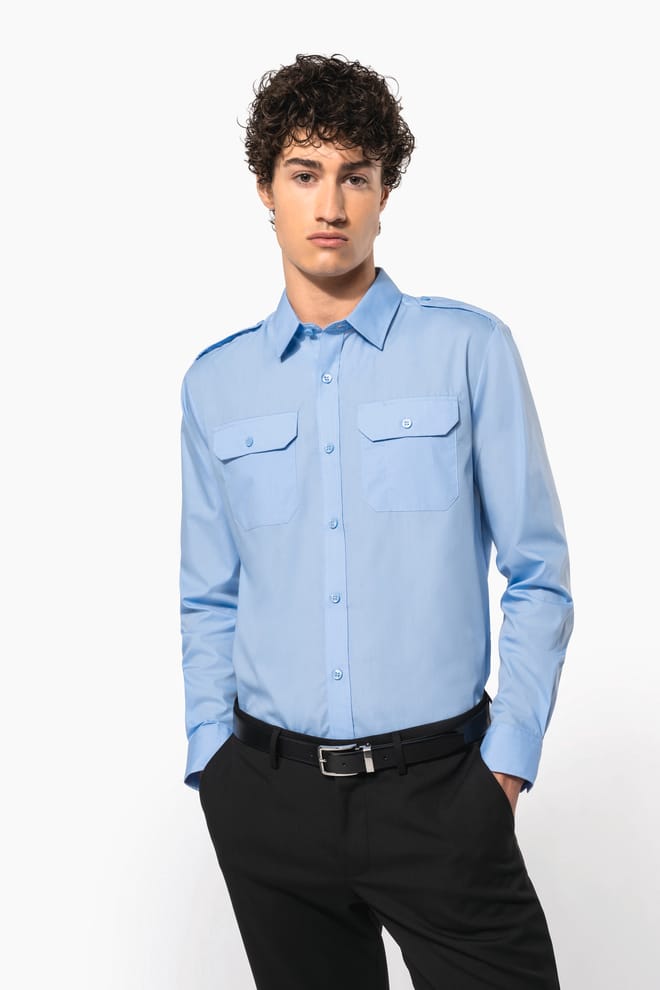 Men's long-sleeved pilot shirt