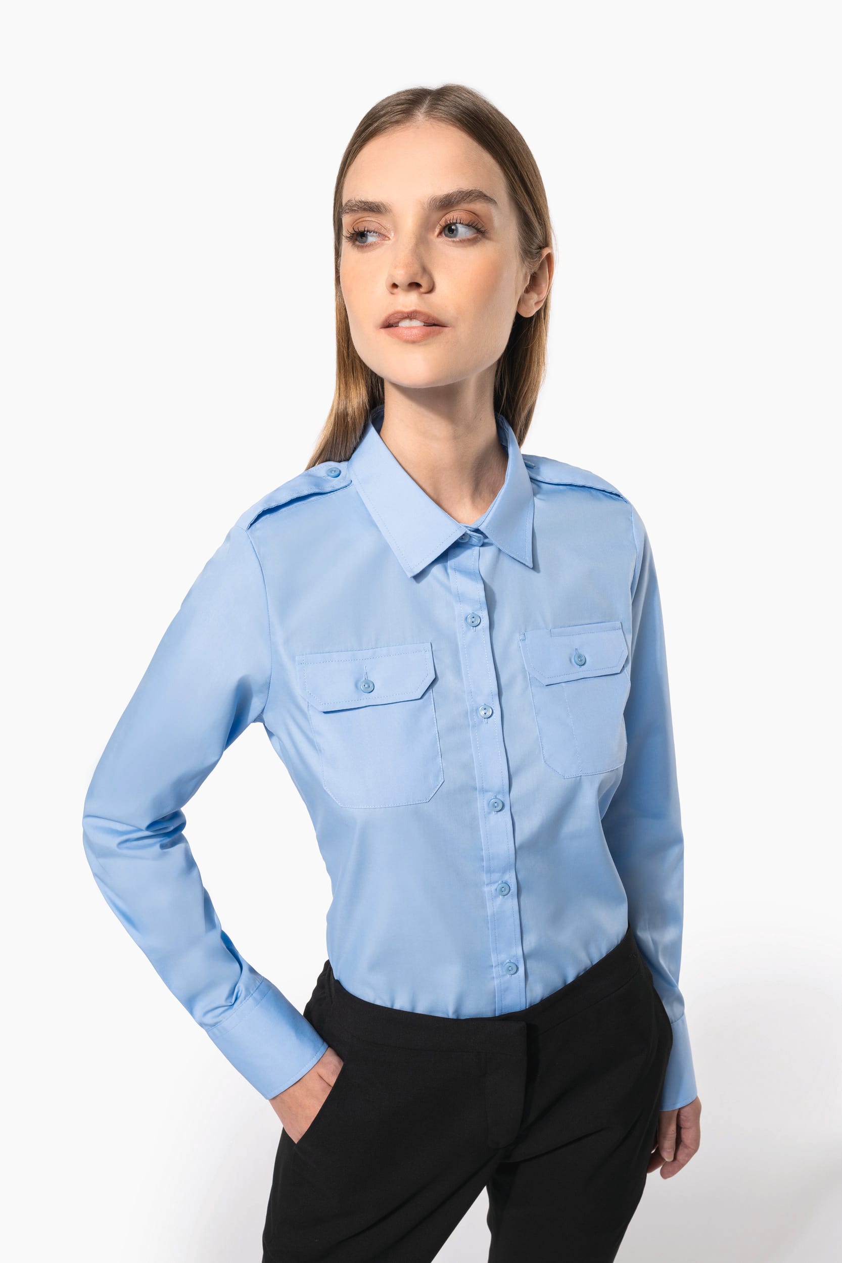 Chemise pilote manches longues femme - Image 1