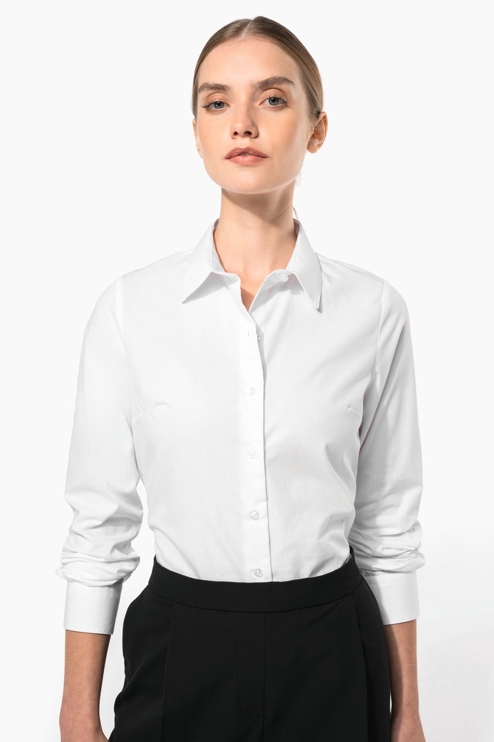 Chemise popeline manches longues femme - Image 3