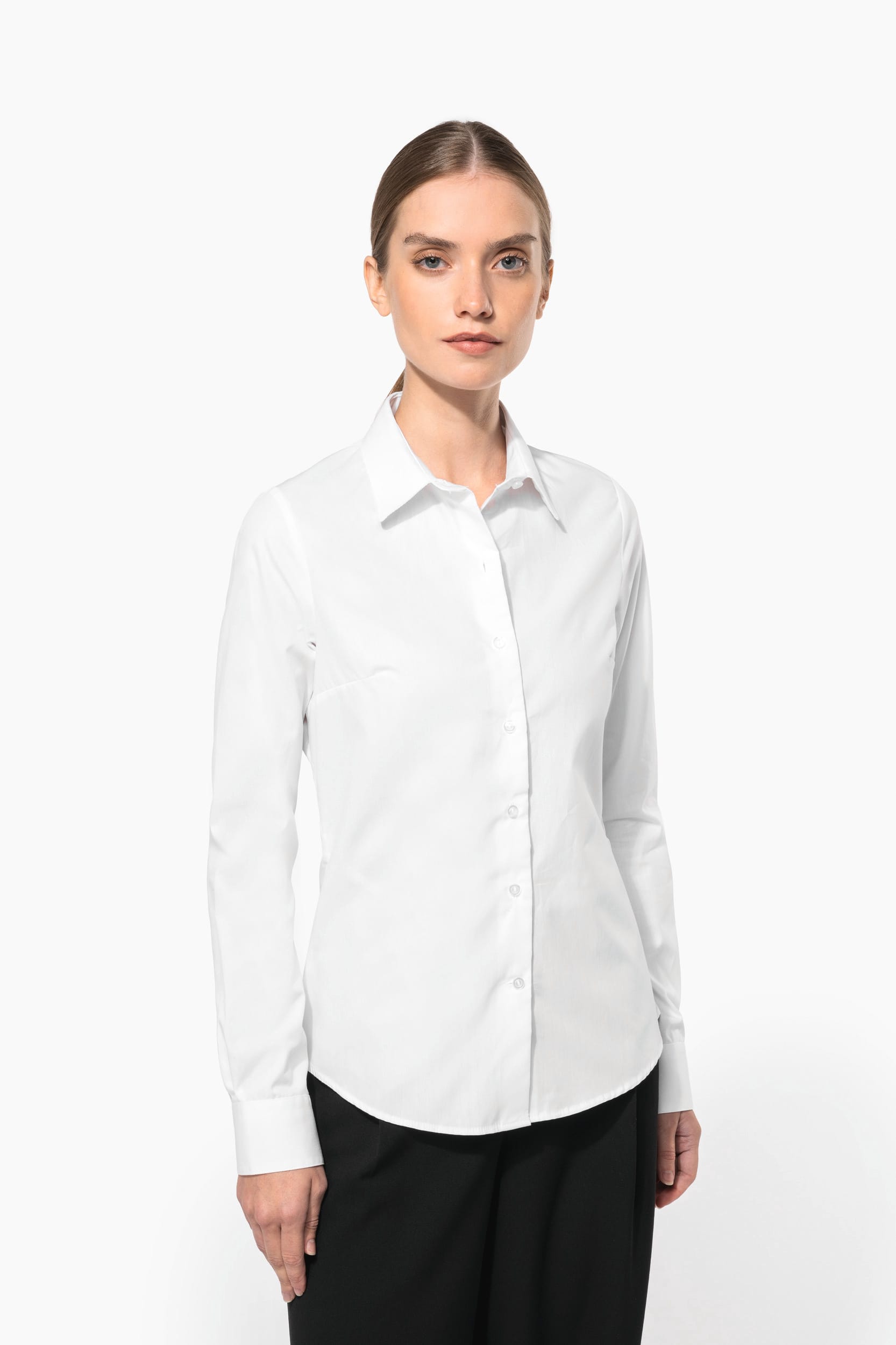 Chemise popeline manches longues femme - Image 1