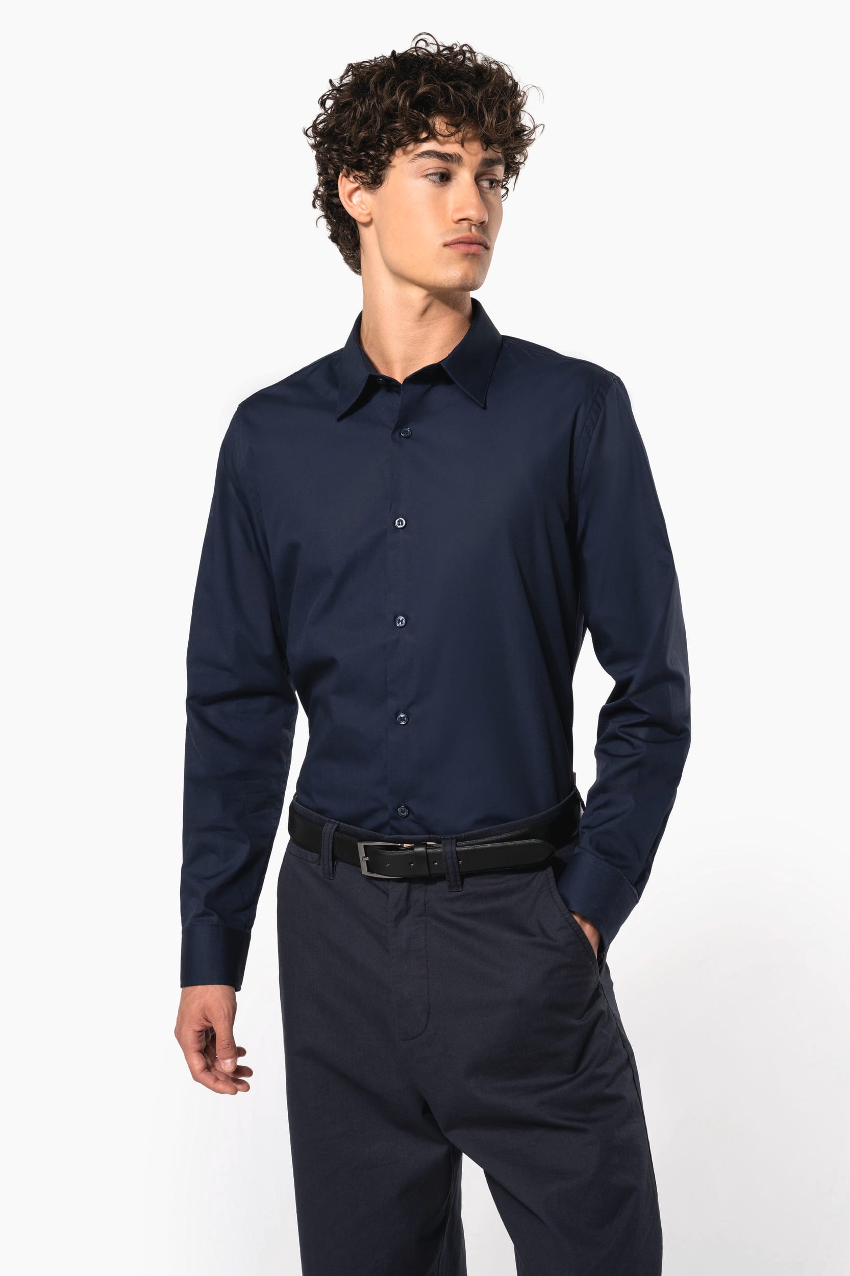 Chemise popeline manches longues homme - Image 1