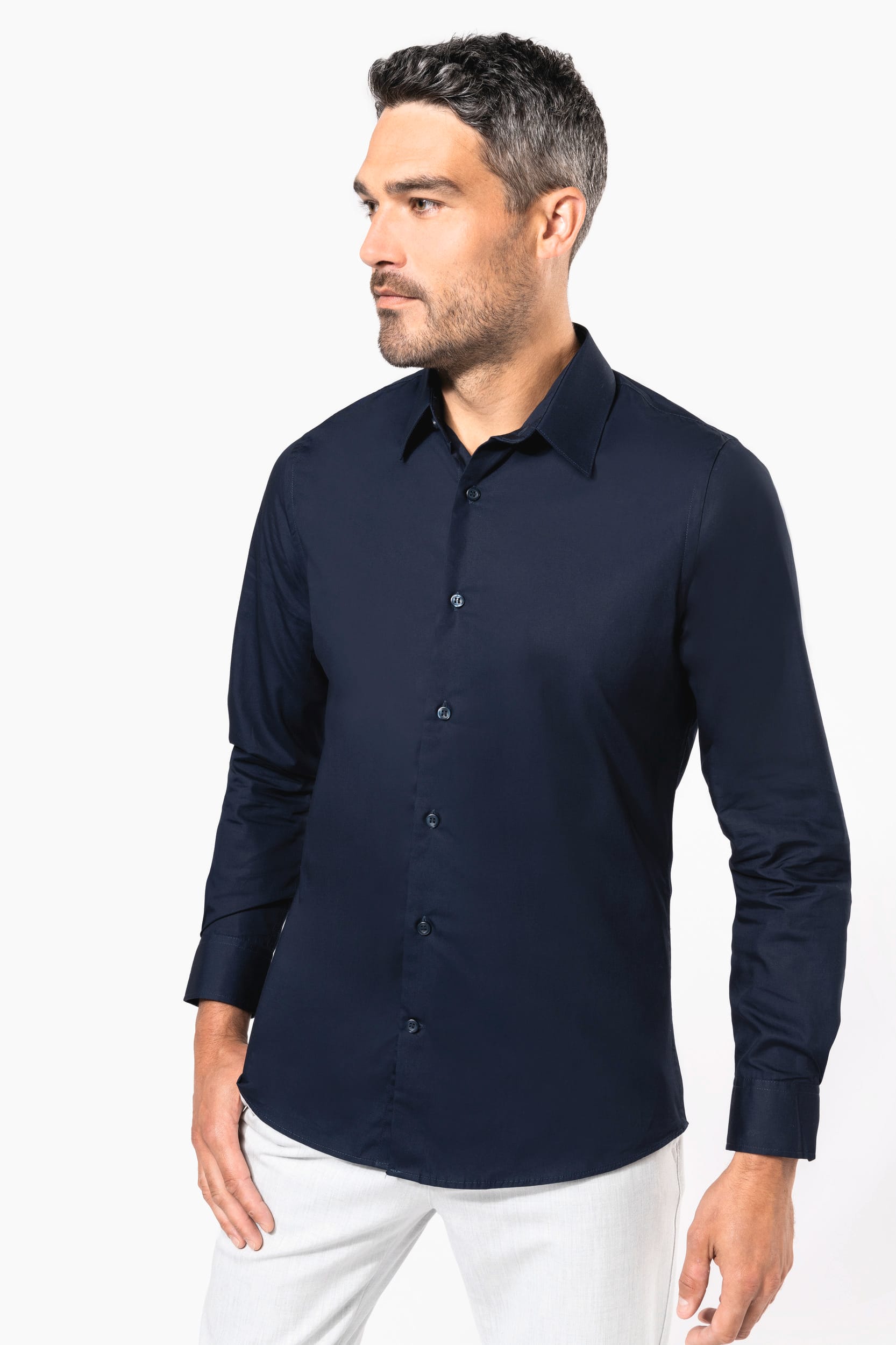 Chemise Homme Popeline Pur Coton Manches Longues Russell