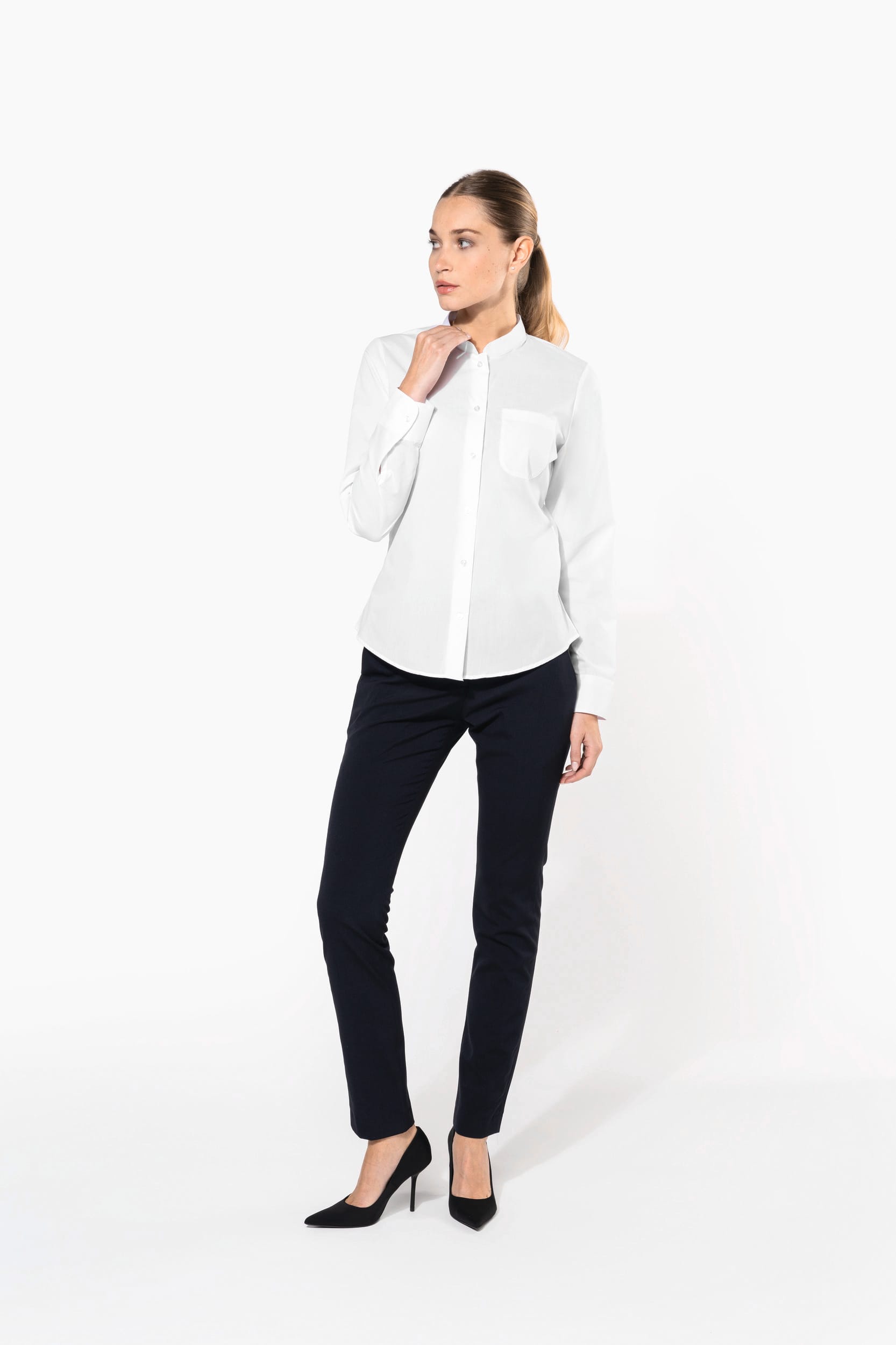 Chemise col mao manches longues femme - Image 13