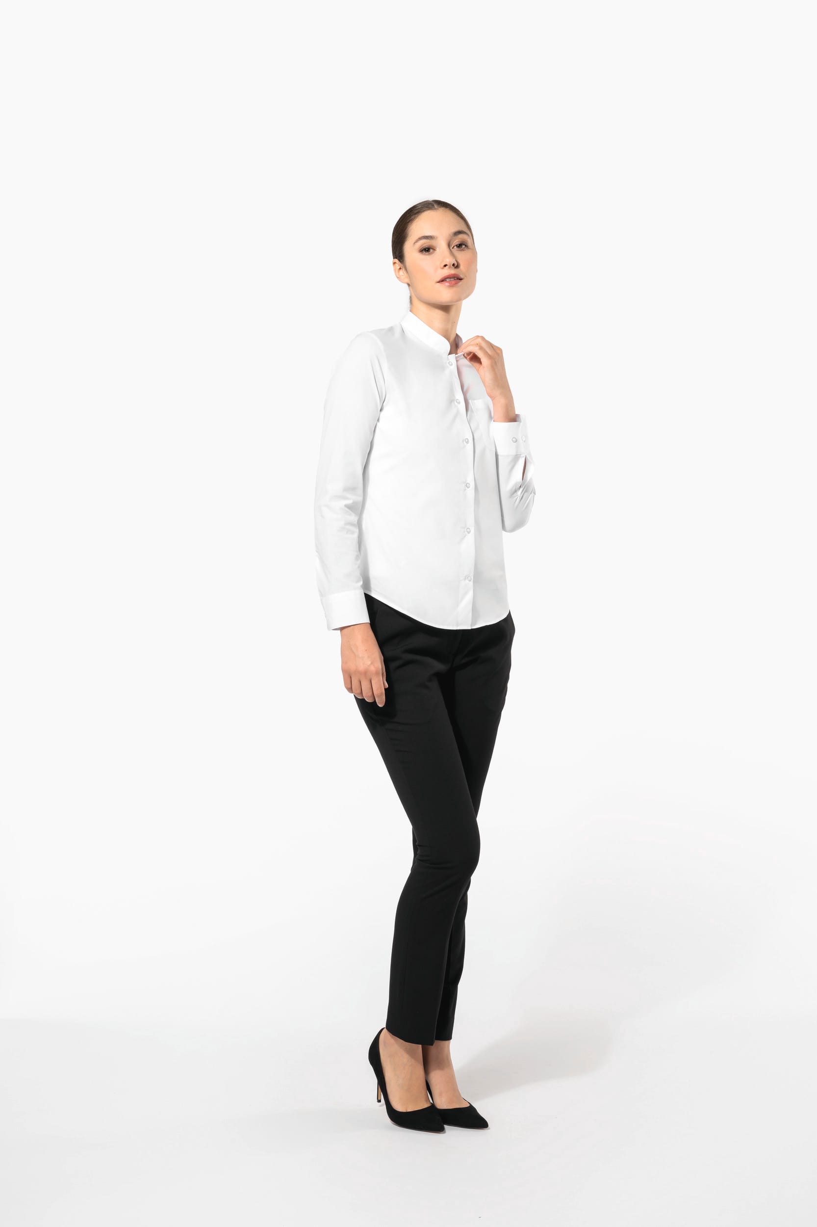Chemise col mao manches longues femme - Image 12